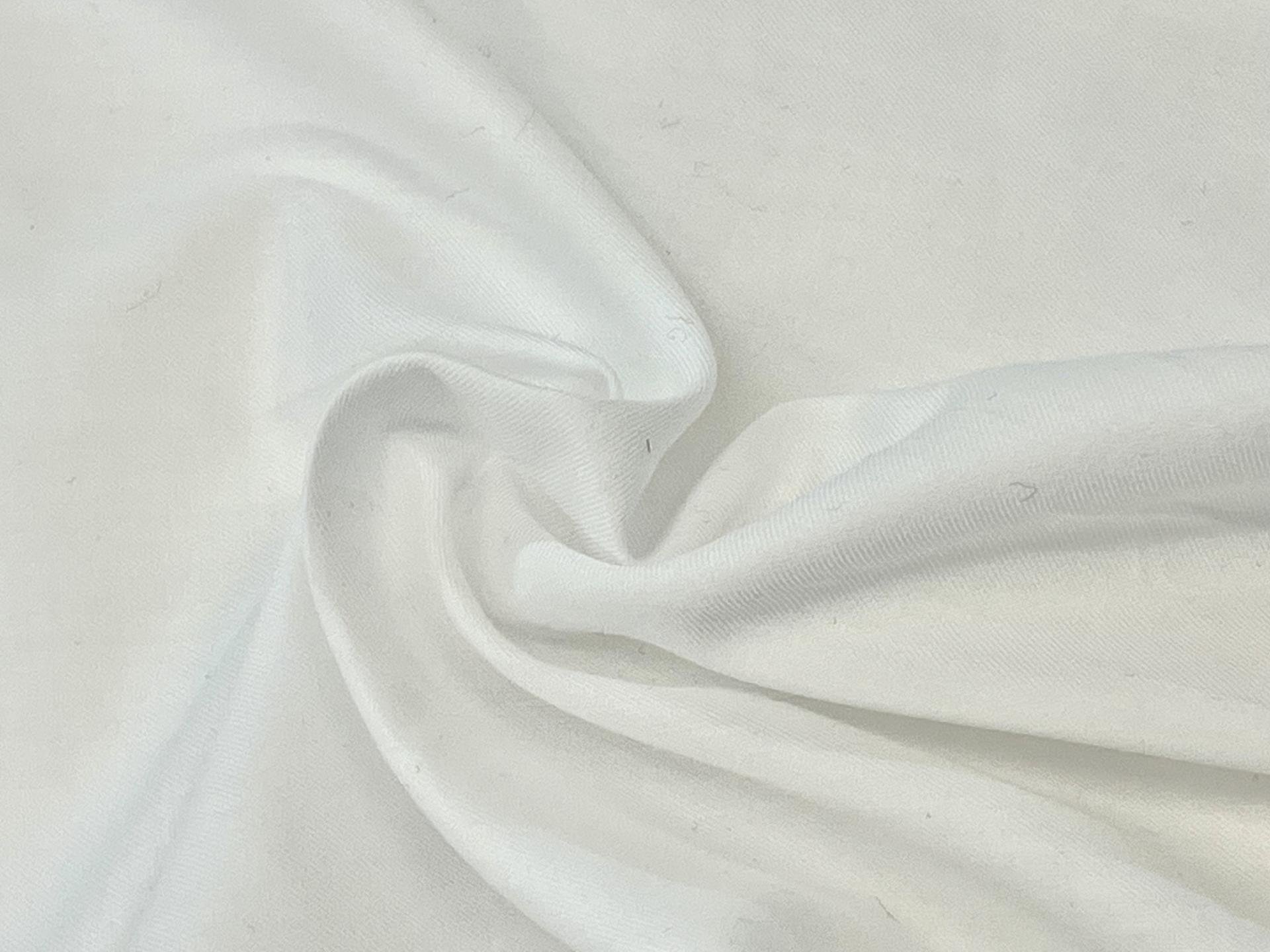 100% Cotton Fine Twill in White