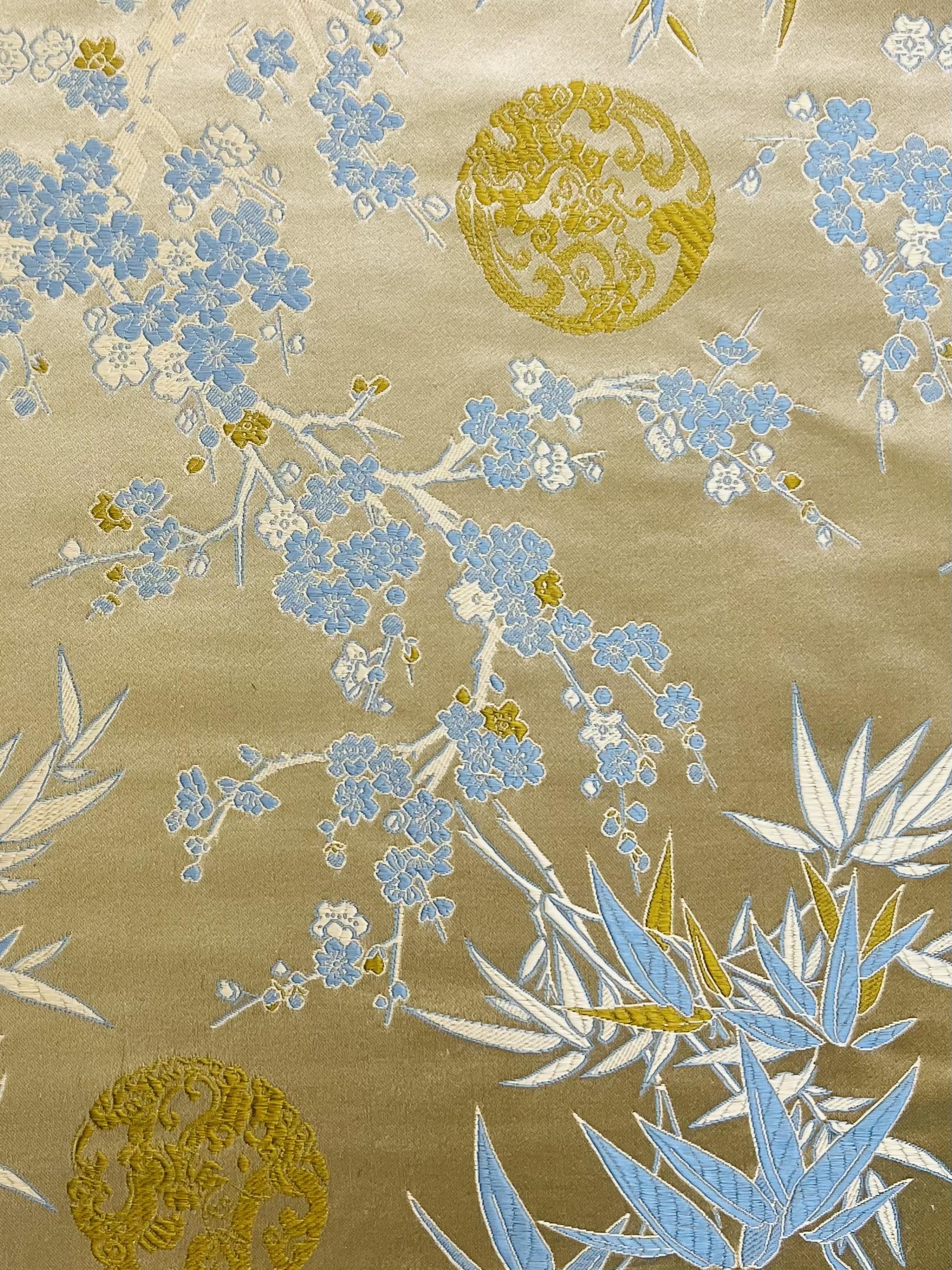 Chinese Brocade Wedgwood Bamboo Golden Medallion