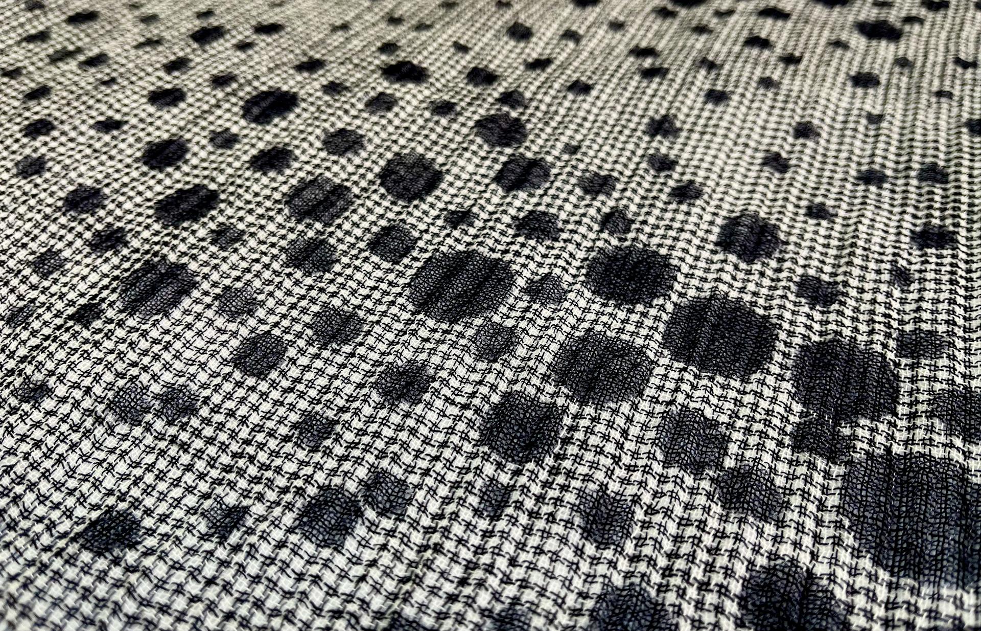 Printed Wool/Cotton Mesh