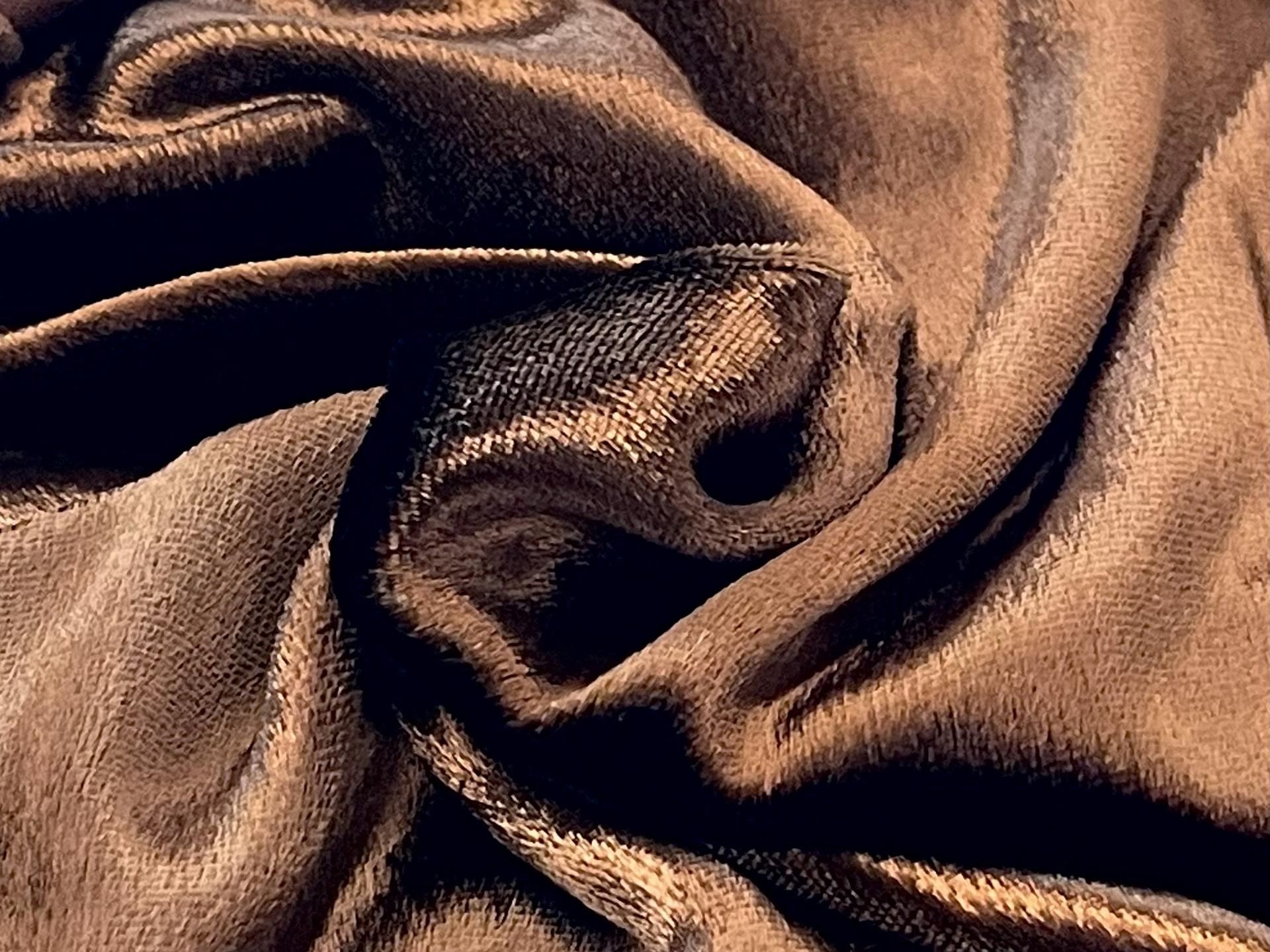 Made in France Silk and Rayon Panné Velvet, Fabric in Warehouse