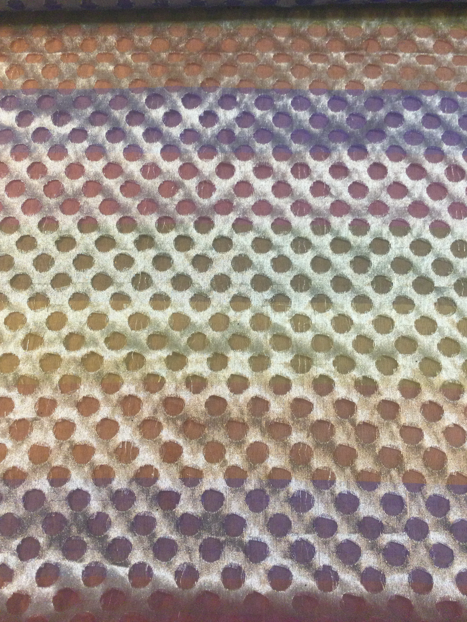 Burn-Out Metallic Silk Organza