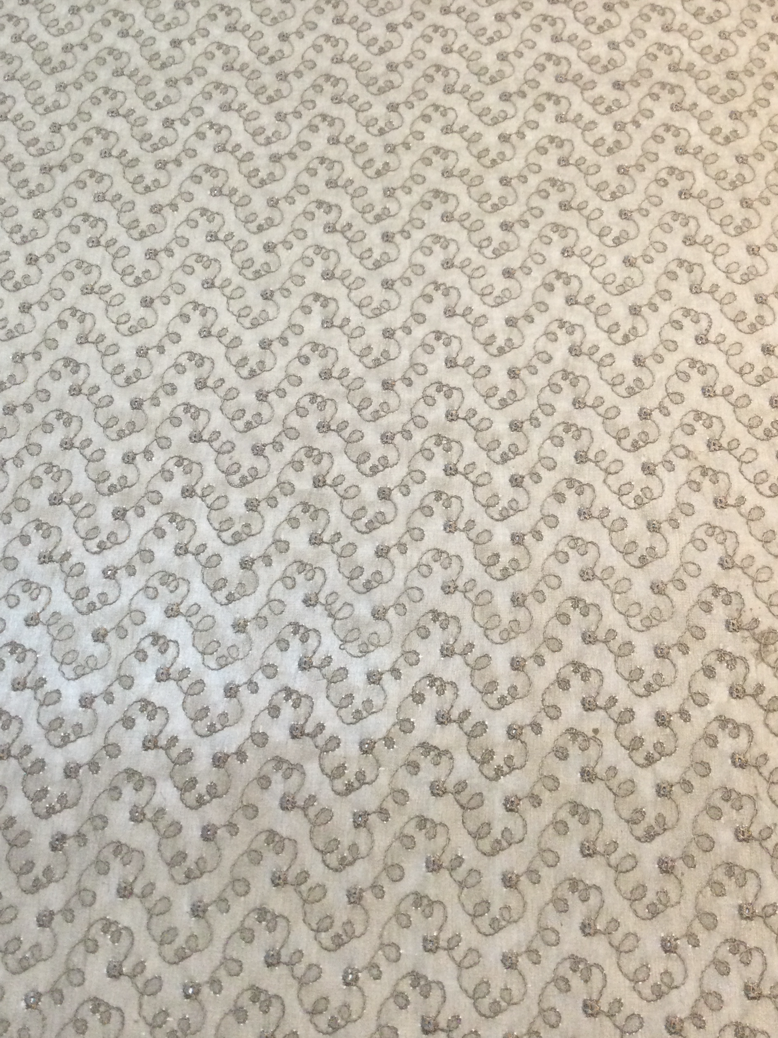 Embroidered Silk Chiffon in Olive