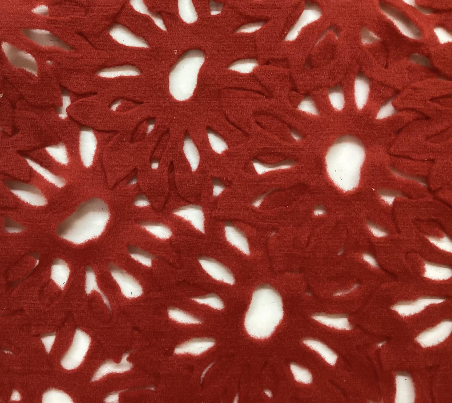 Novelty Fused Felted Wool In Lipstick