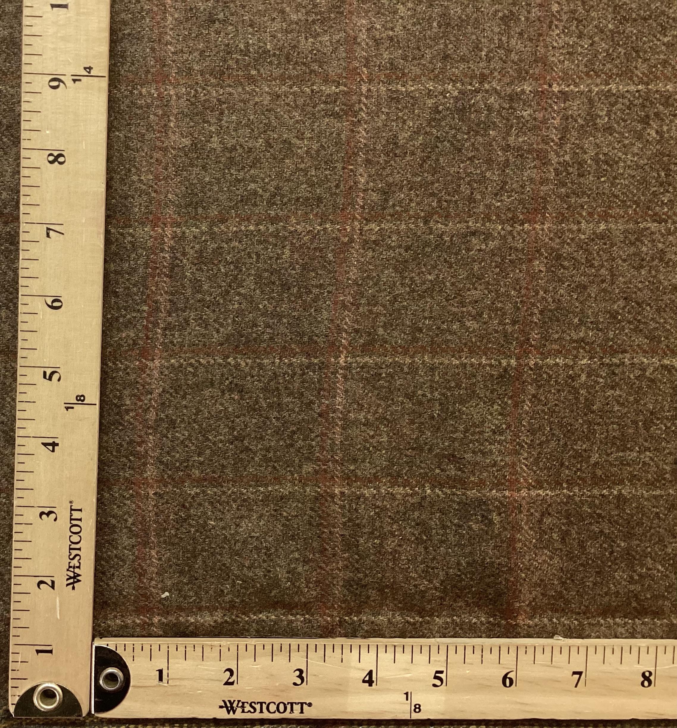 100% Wool Tweed In Earth, Rust & Golden Leaf
