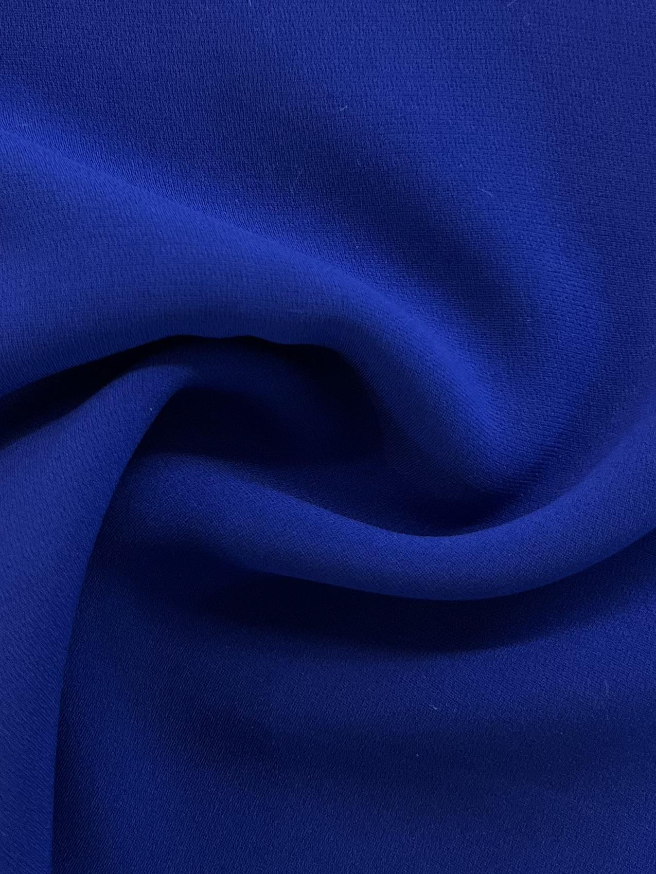 Japanese Triacetate and Polyester Blend Sponge Crepe in Royal Blue