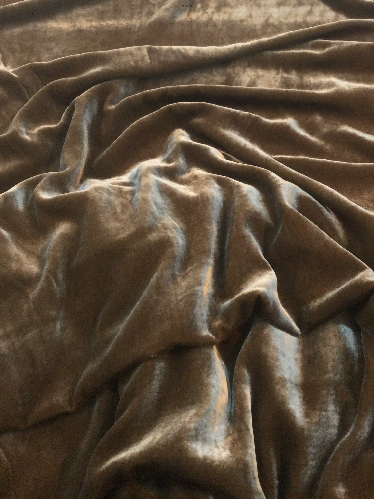 Silk & Rayon Velvet in Otter