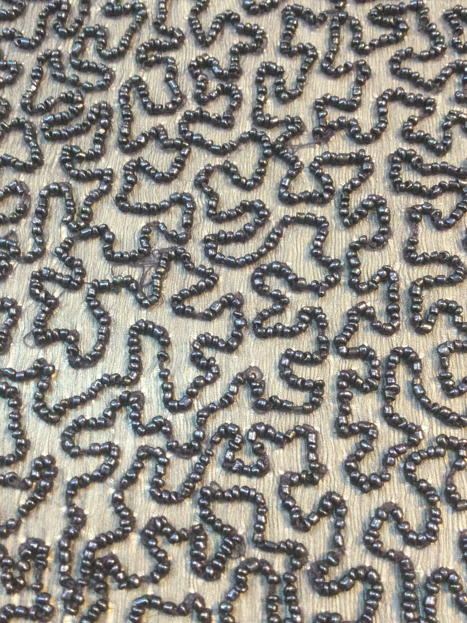 Beaded Chiffon in Navy