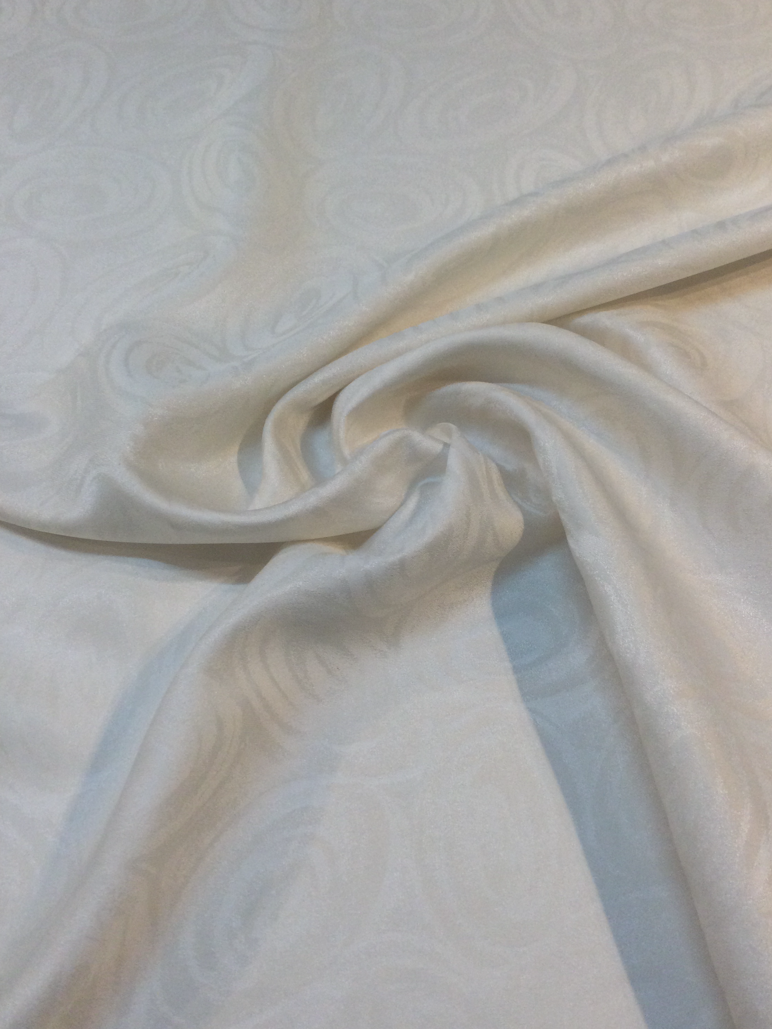 Made in Italy Pure Silk Abstract Mod Circle Jacquard in Putty