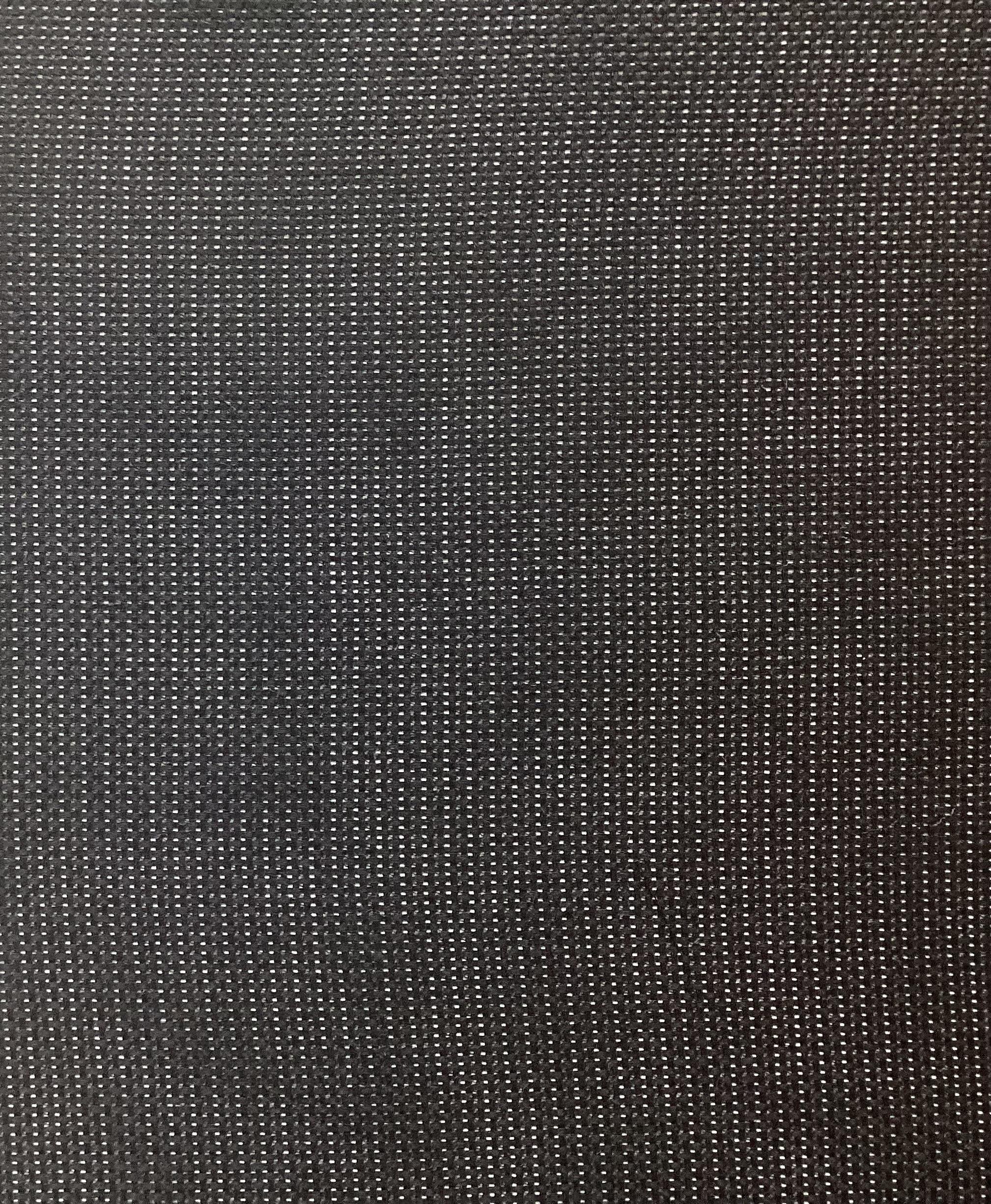 Italian Vintage Silk Oxford Mesh in Jet