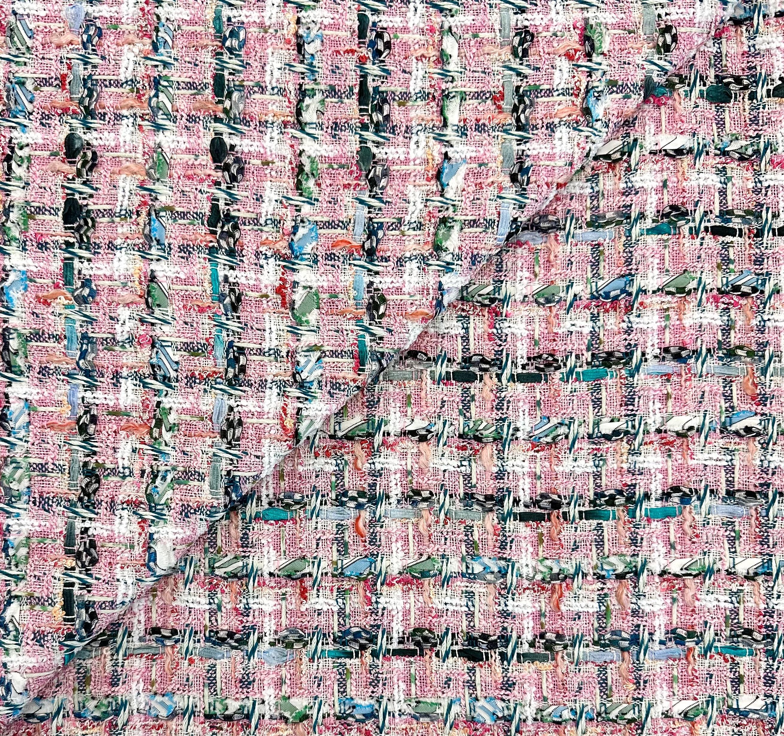 Couture Metallic Tweed in Pink Multi