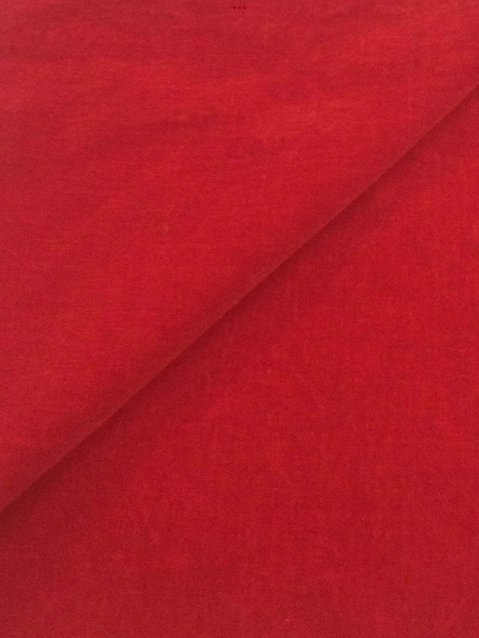 Washed Cotton Velvet in Rouge