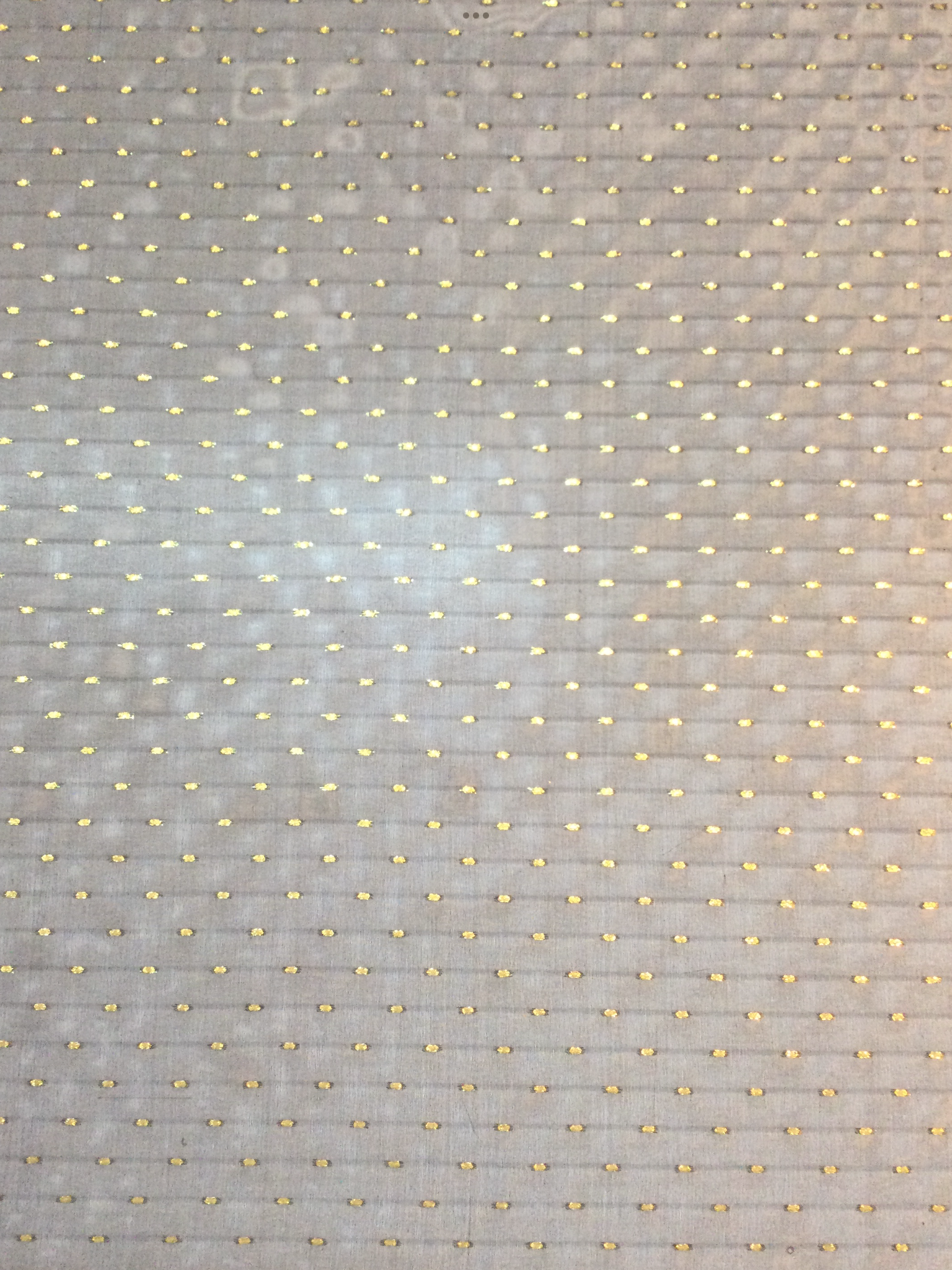 Silk Chiffon with Woven Lurex Dots in Black and Gold