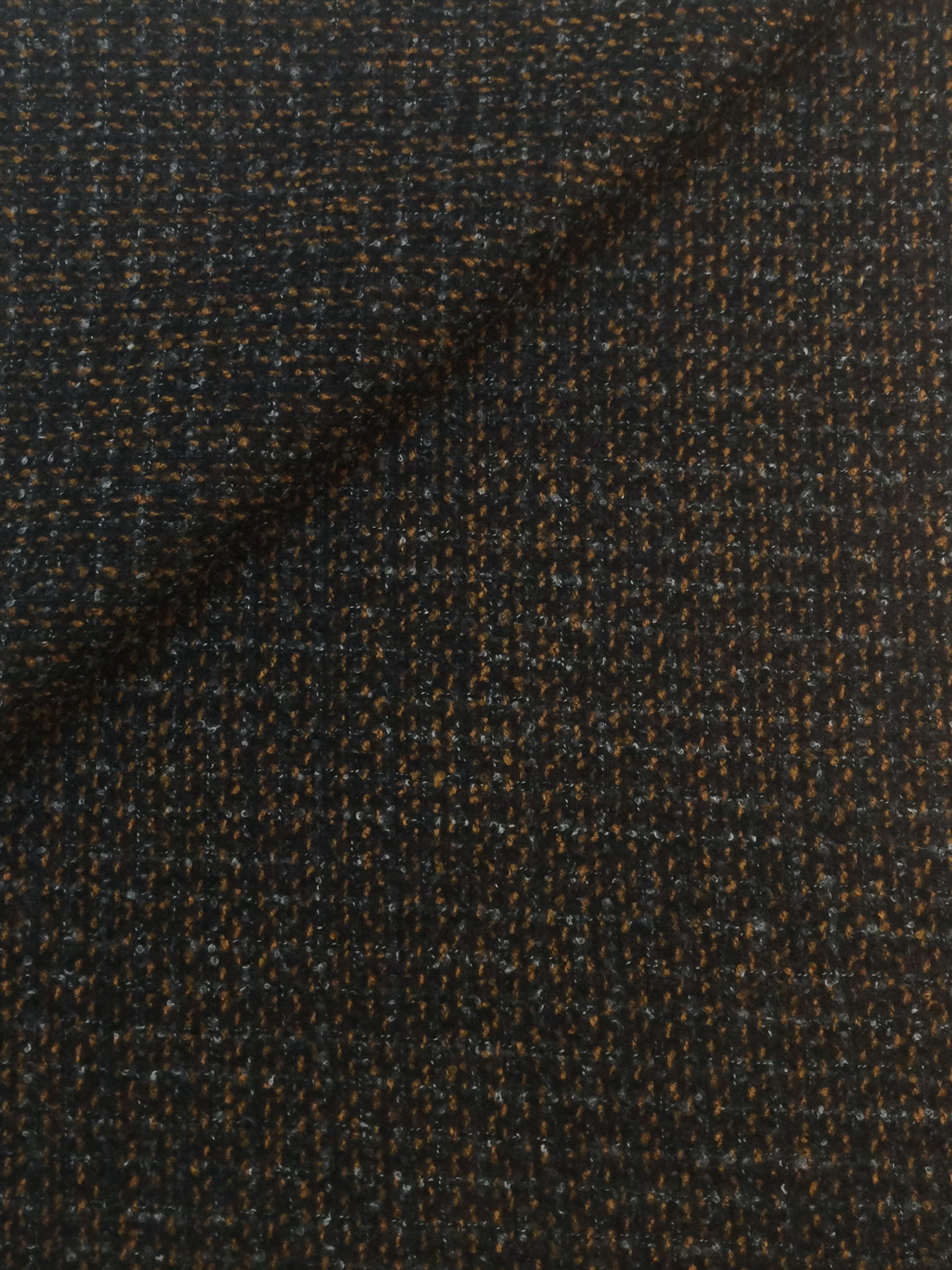 Italian Wool Tweed in Brown Rust
