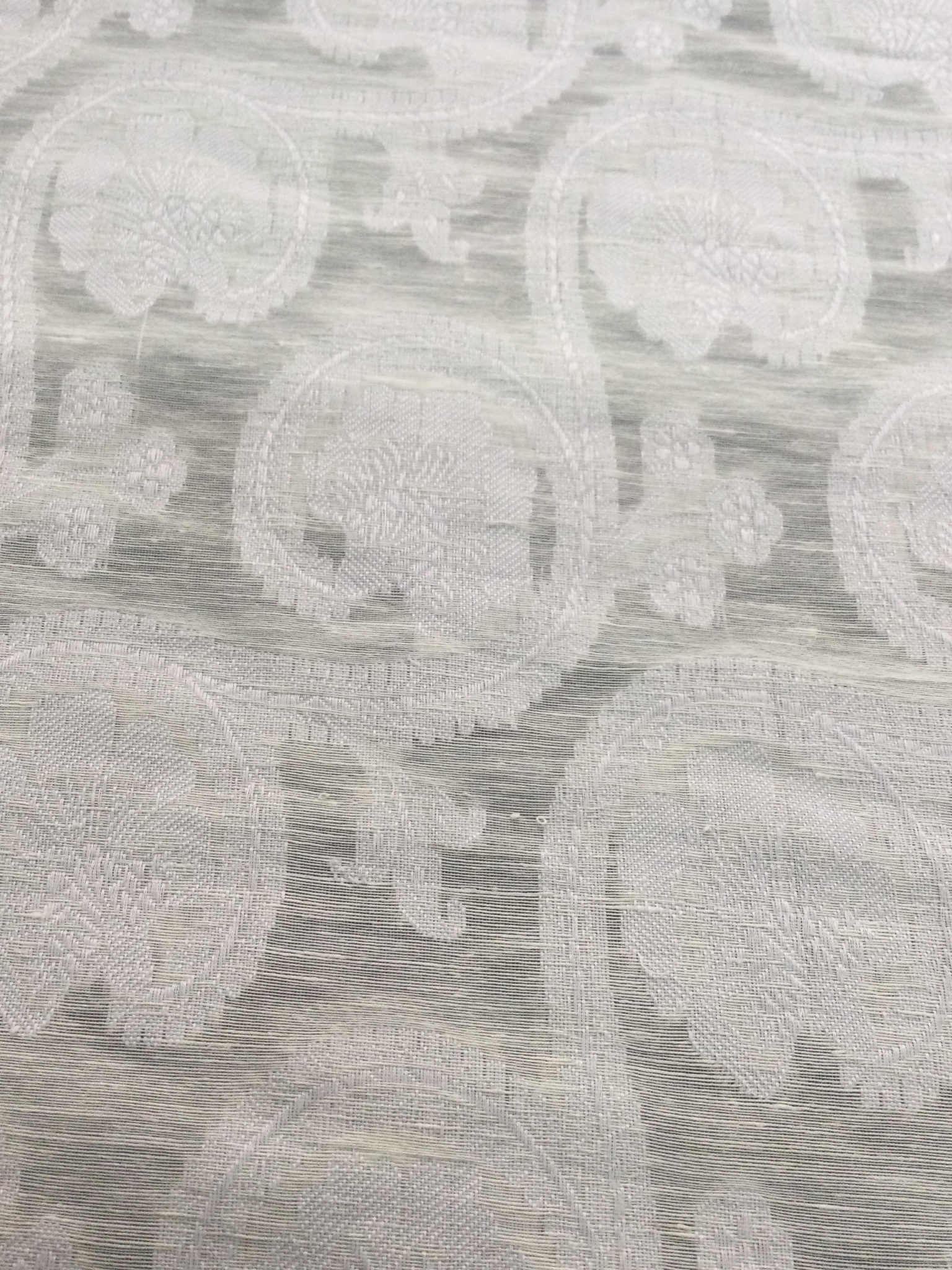 Indian Cotton Linen Novelty in Ivory