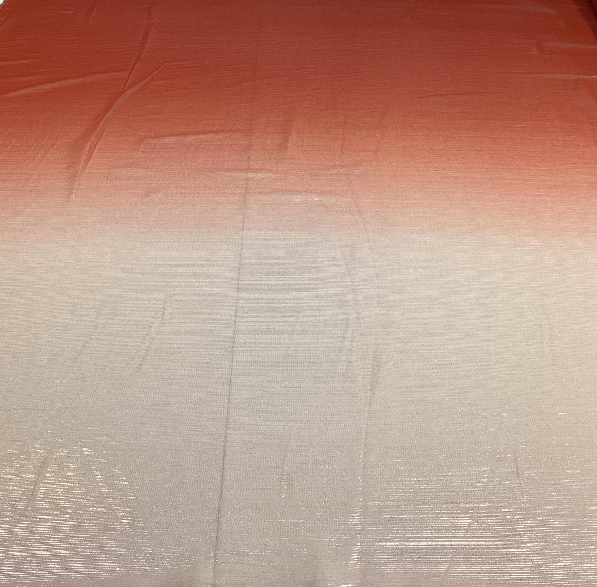 Ombre Polyester Metallic Chiffon in Red