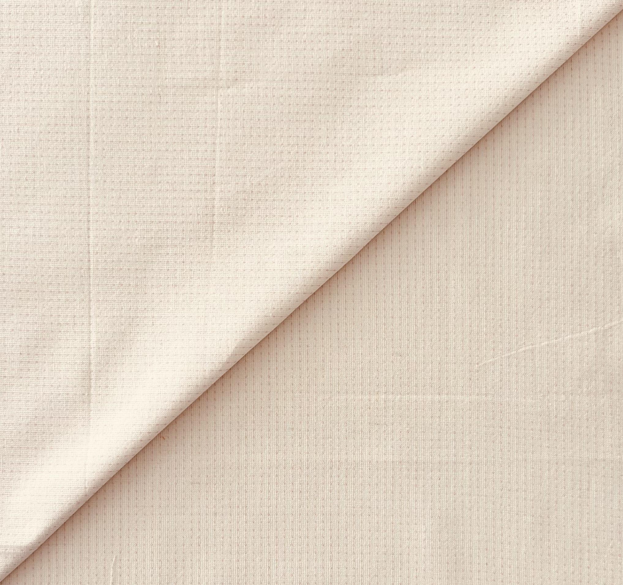 Imported Woven Cotton Topstitch Dot in Stone Rose
