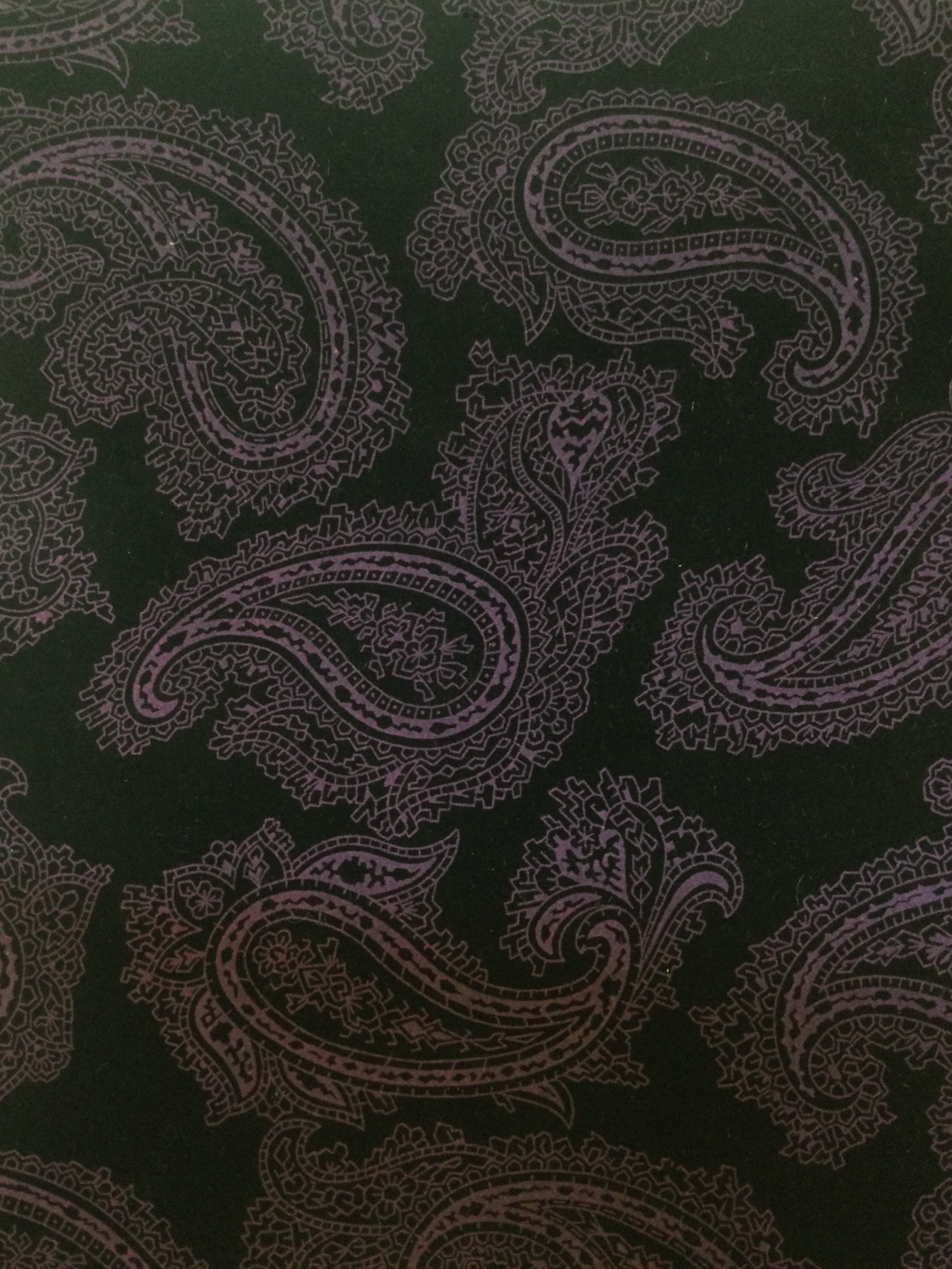 Printed Cotton Velvet w/ Mauve Paisley