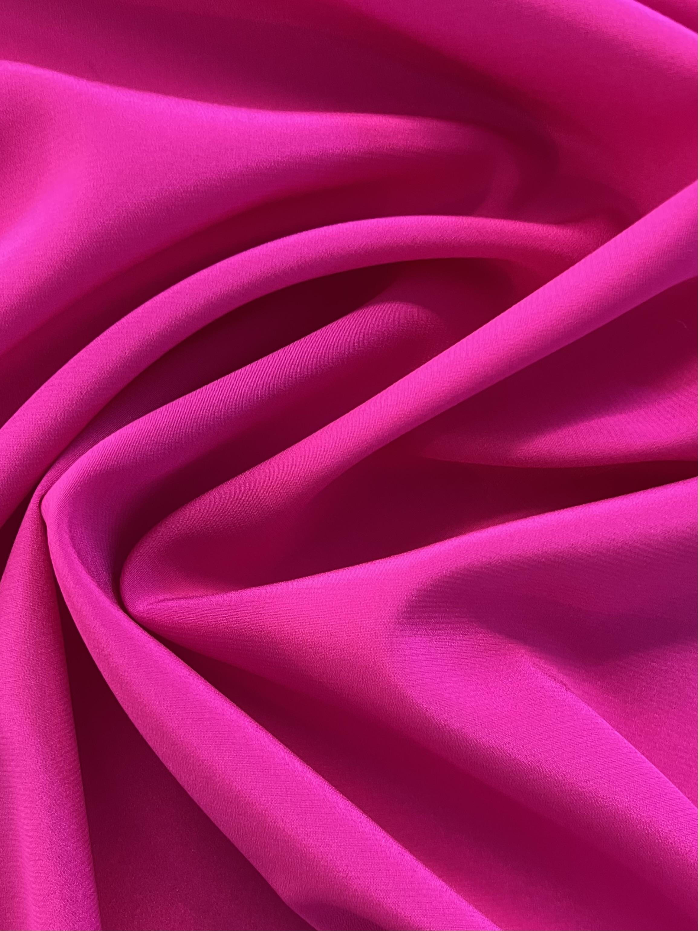 Stretch Silk Crepe de Chine in GumDrop