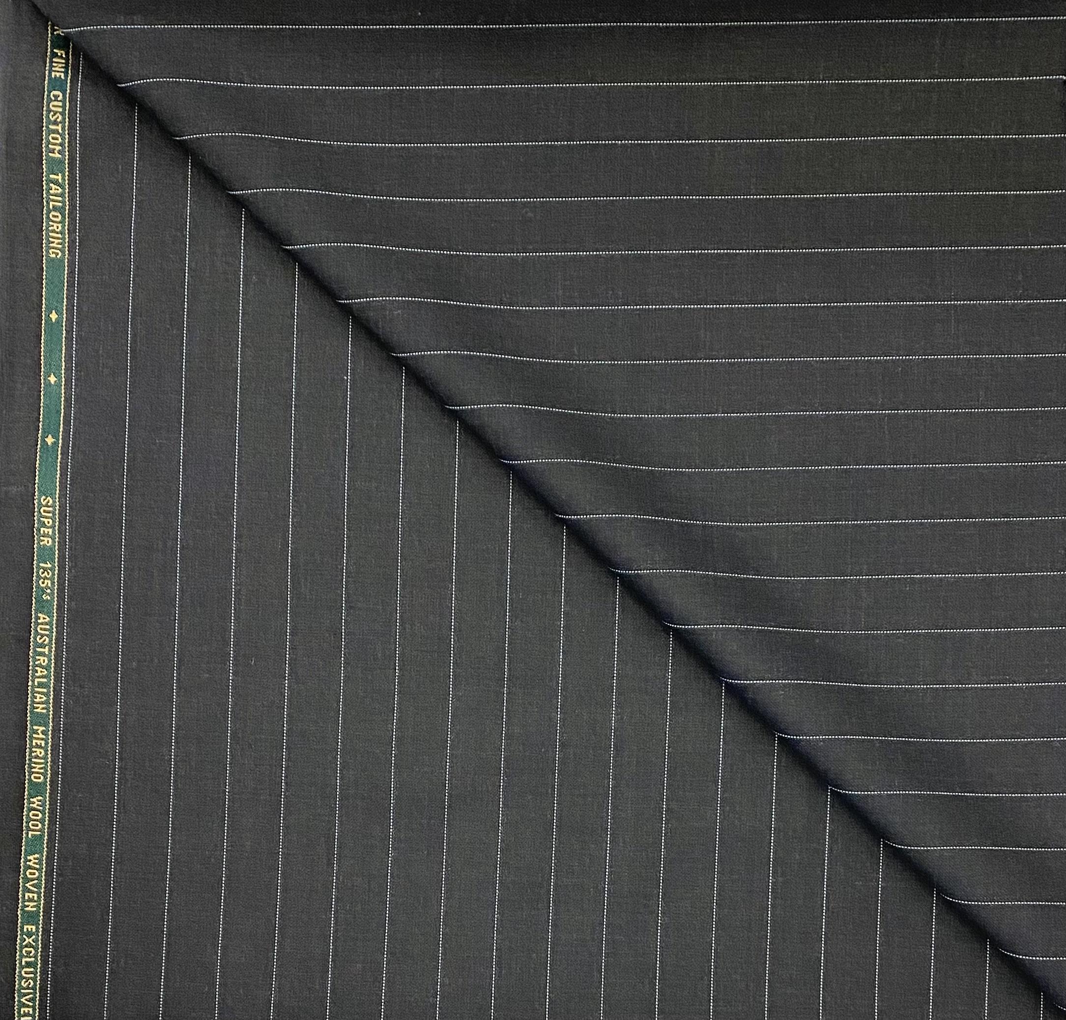 Made in Italy 100% Wool Super 135's Pinstripe