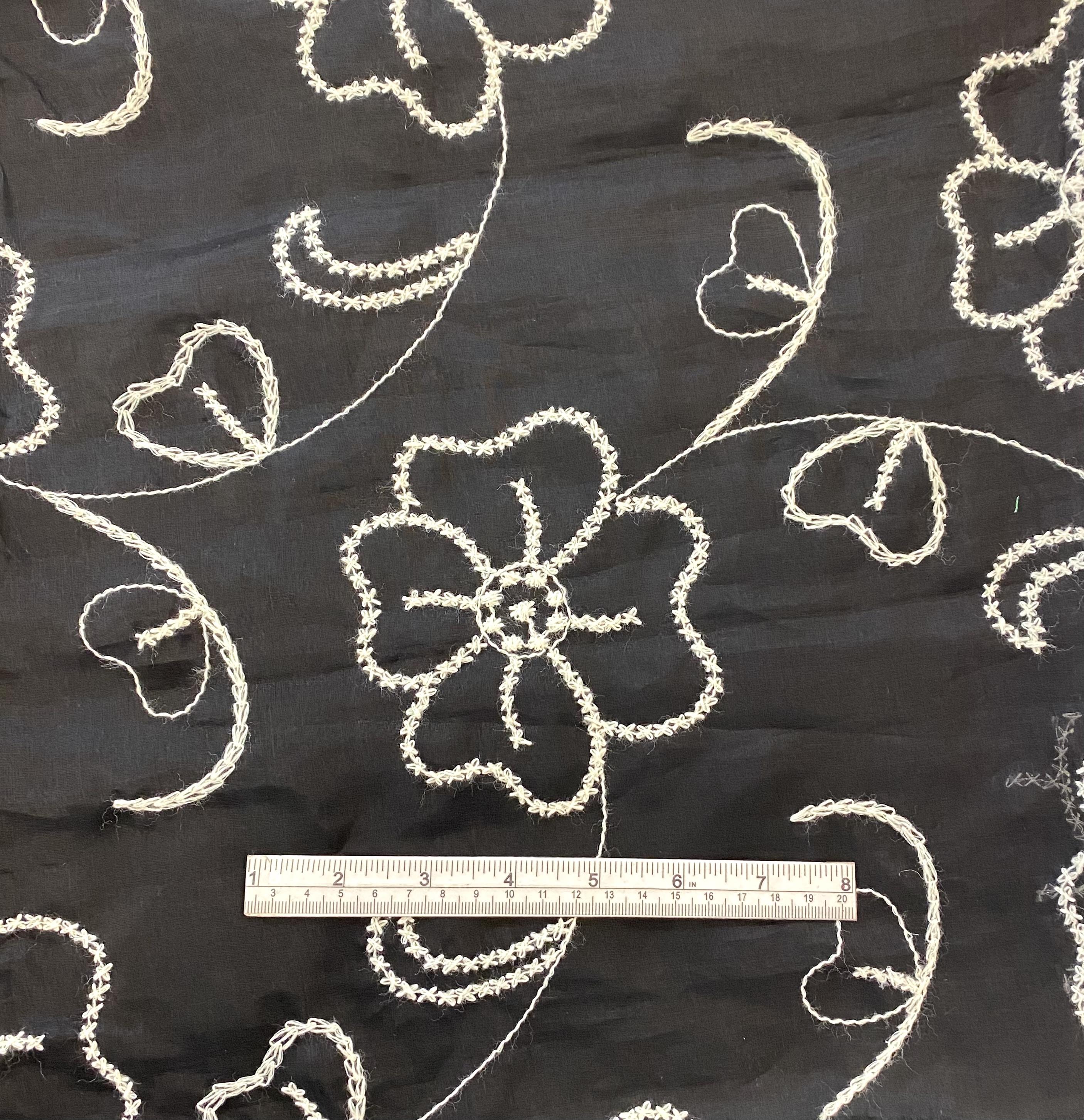 Embroidered Silk Organza