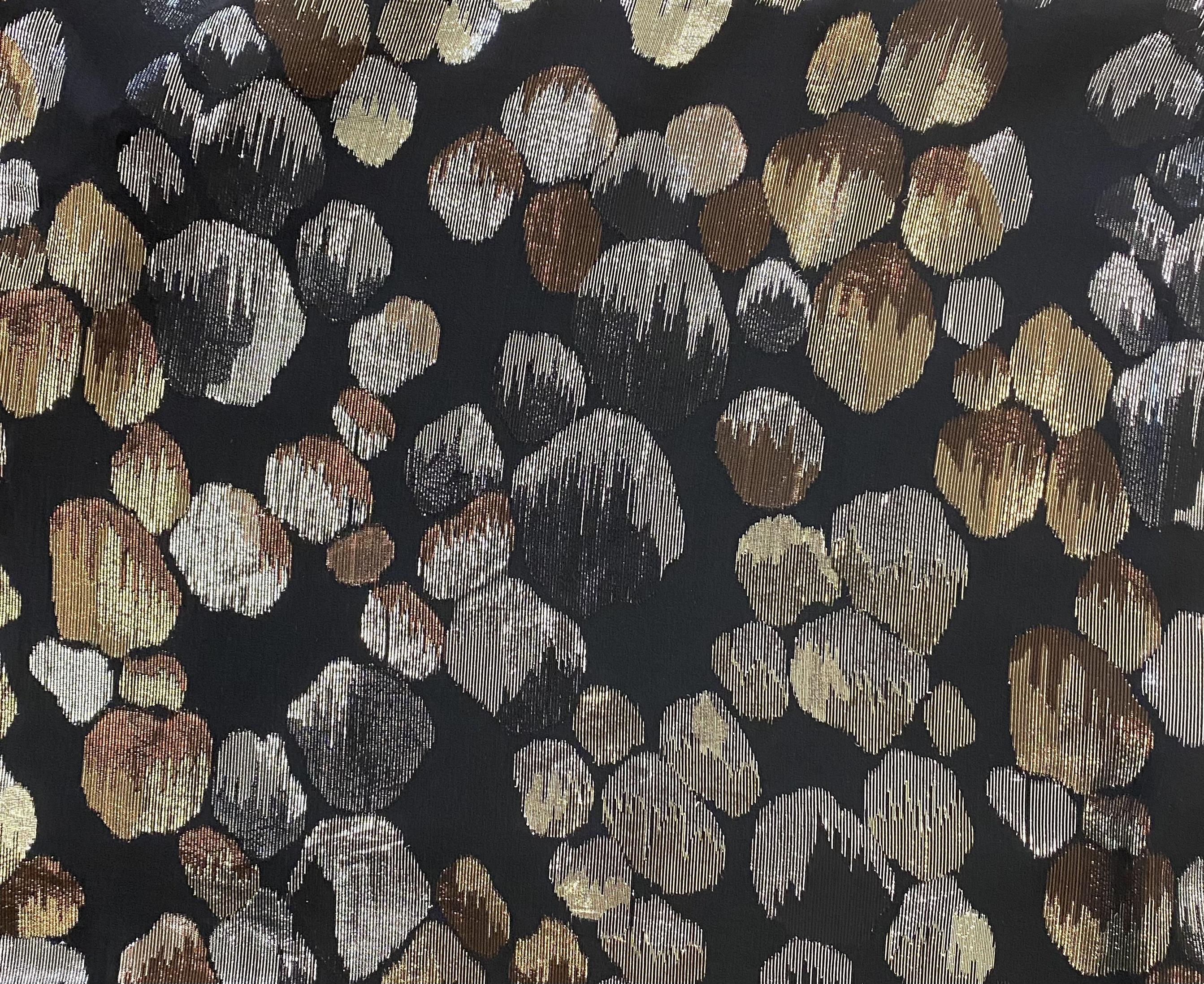 Made in France Silk Chiffon Metallic Fil Coupe