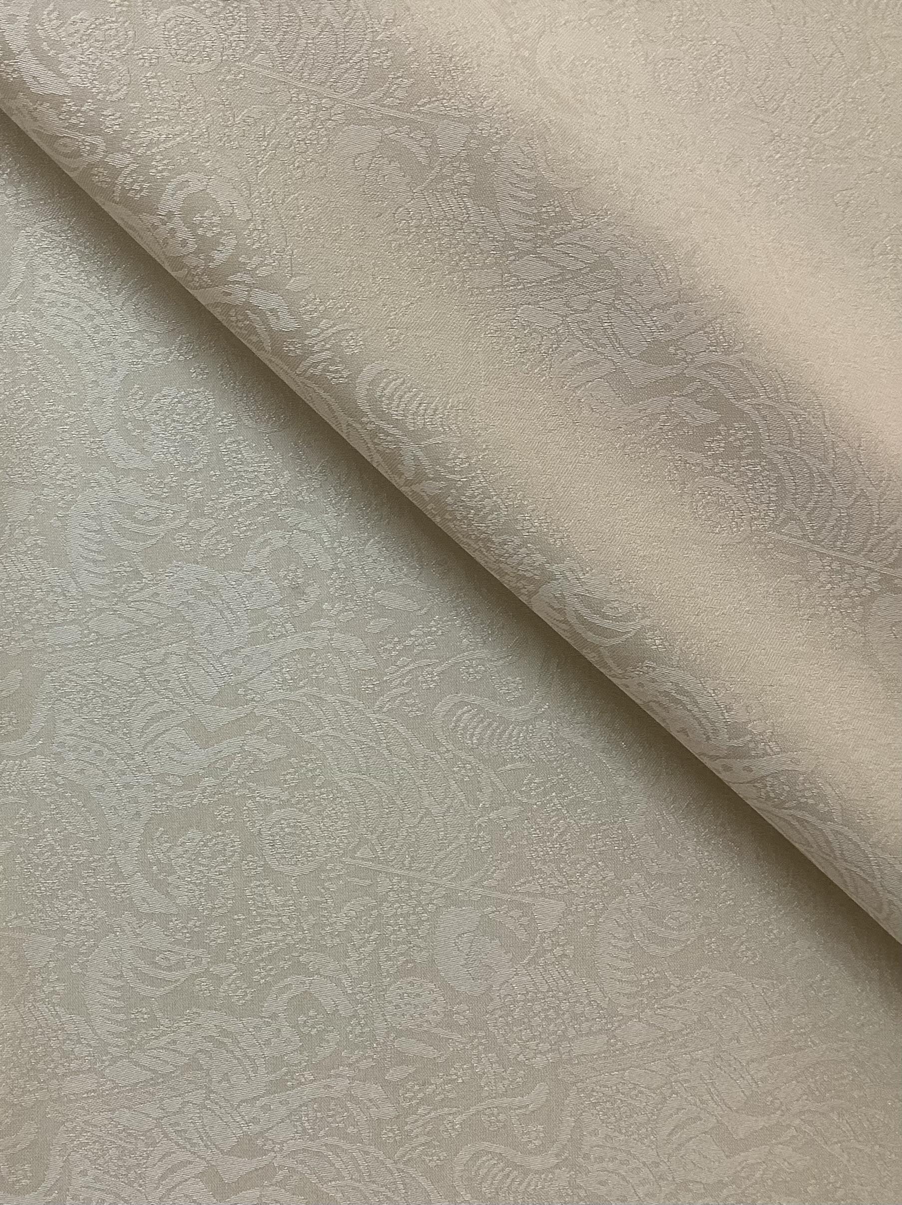 Made in Italy Pure Silk Abstract Dragon Design Jacquard in Putty