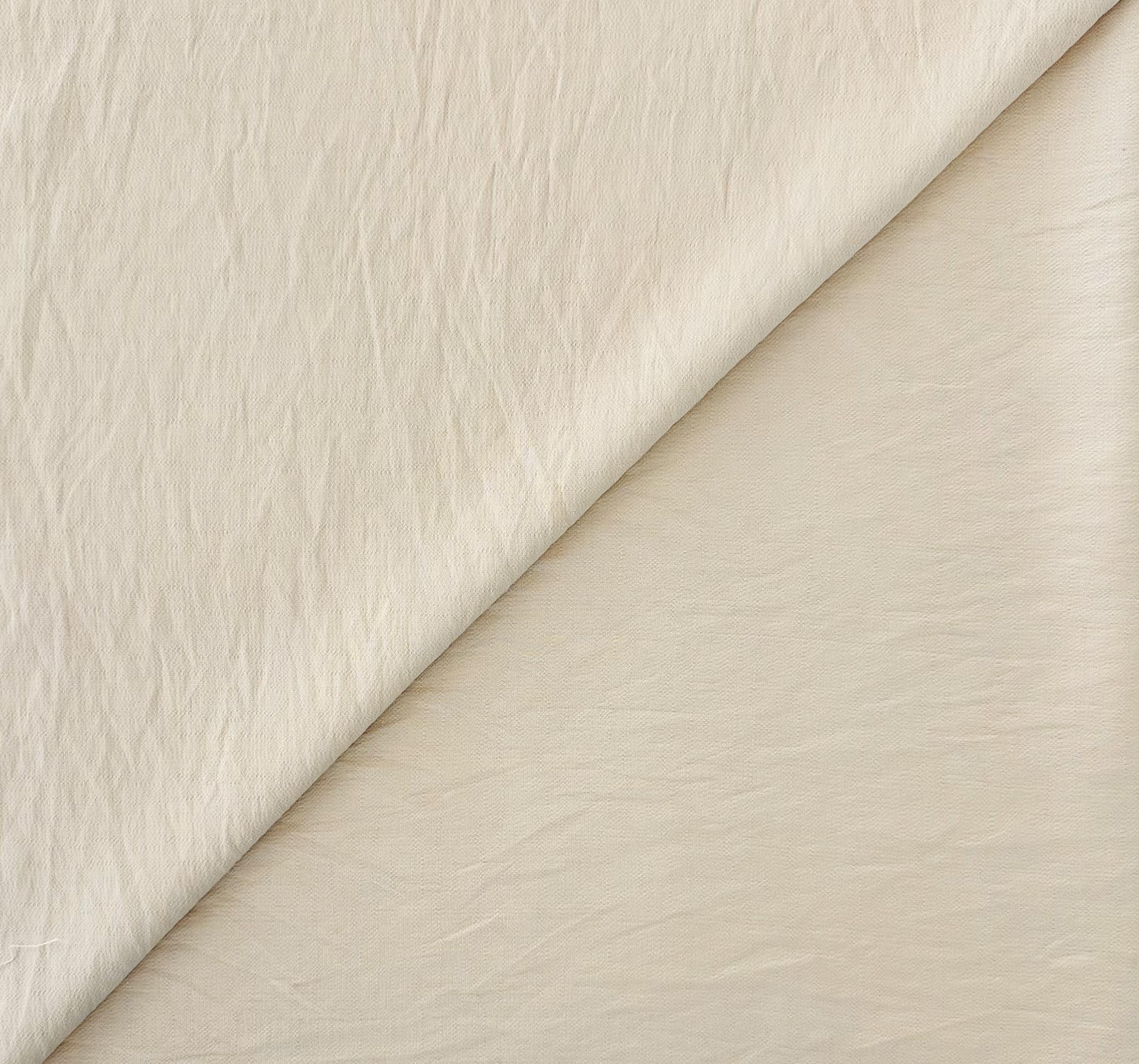 Rayon Nylon Textured Crepe in Sand