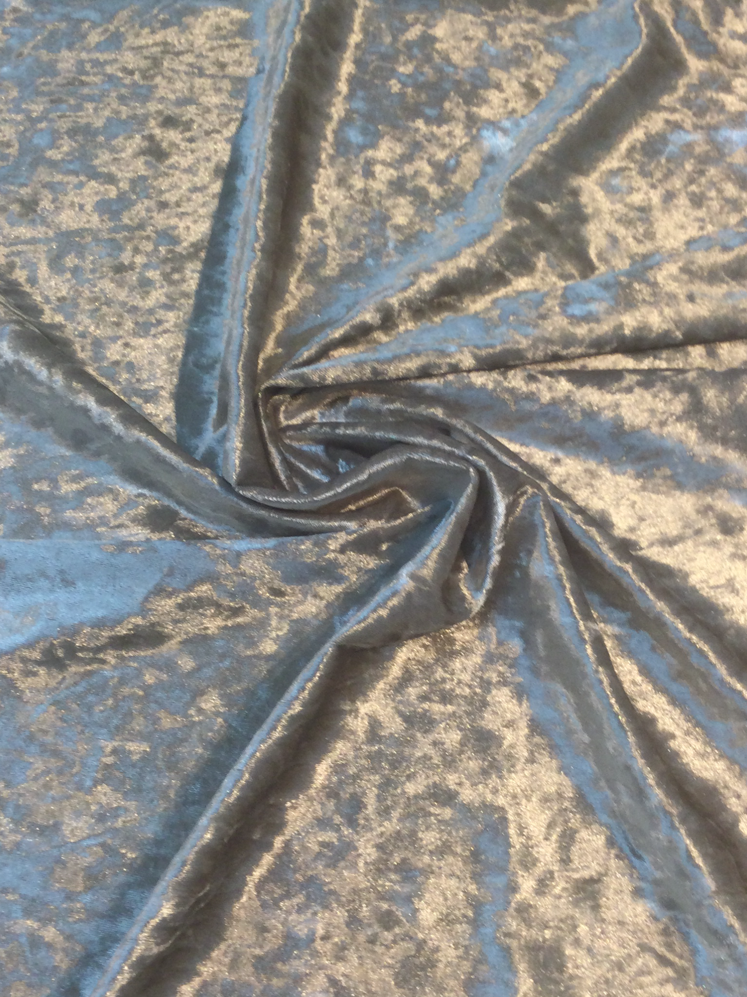 Crushed Stretch Velvet in Silver