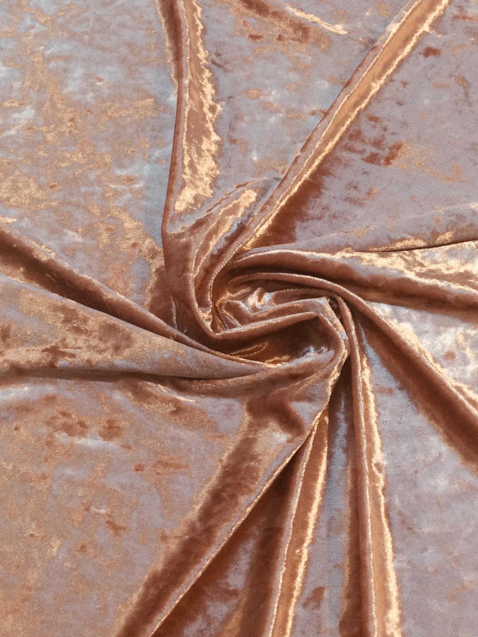 Crushed Stretch Velvet in Dusty Rose