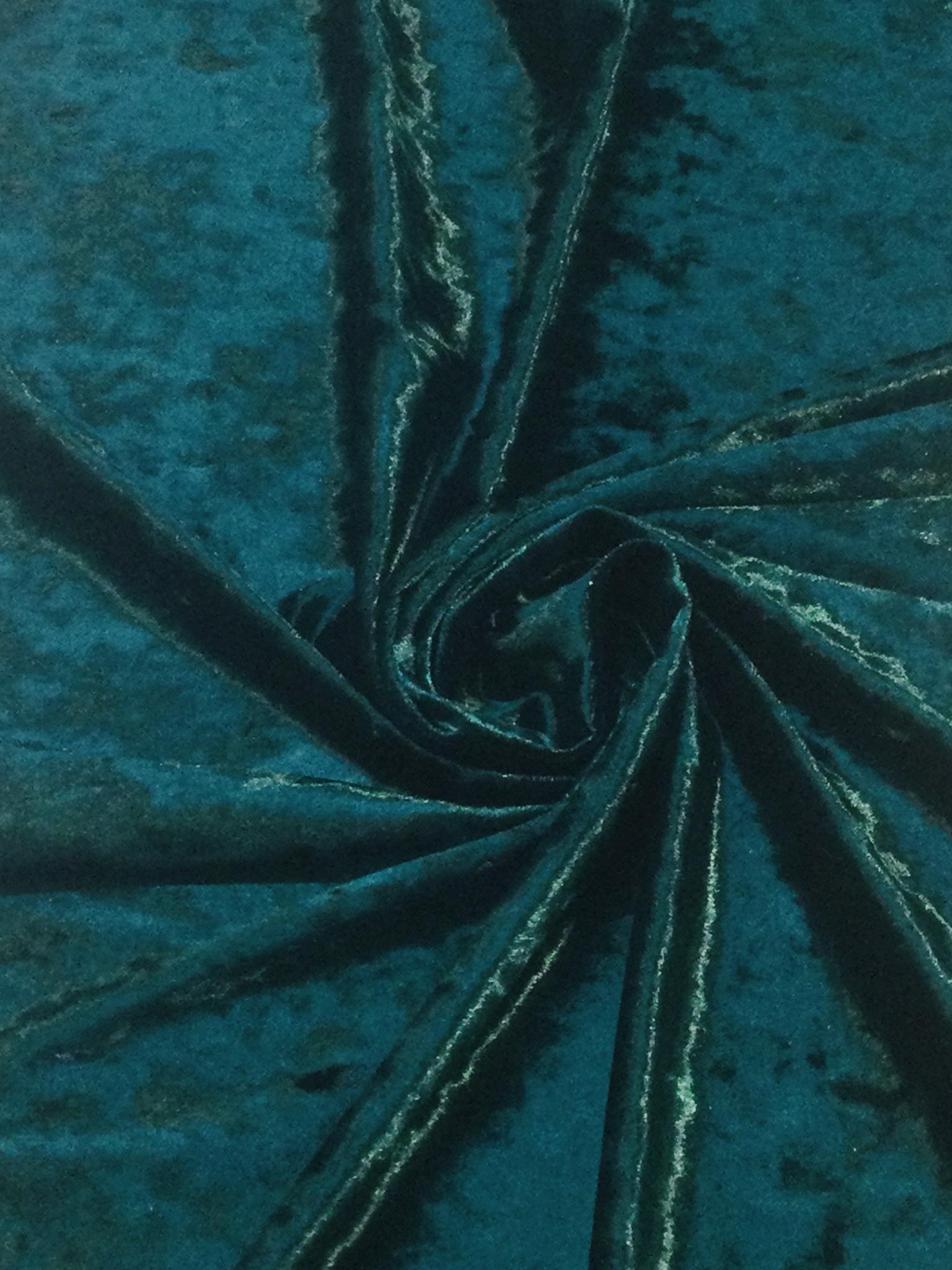 Crushed Stretch Velvet in Spruce