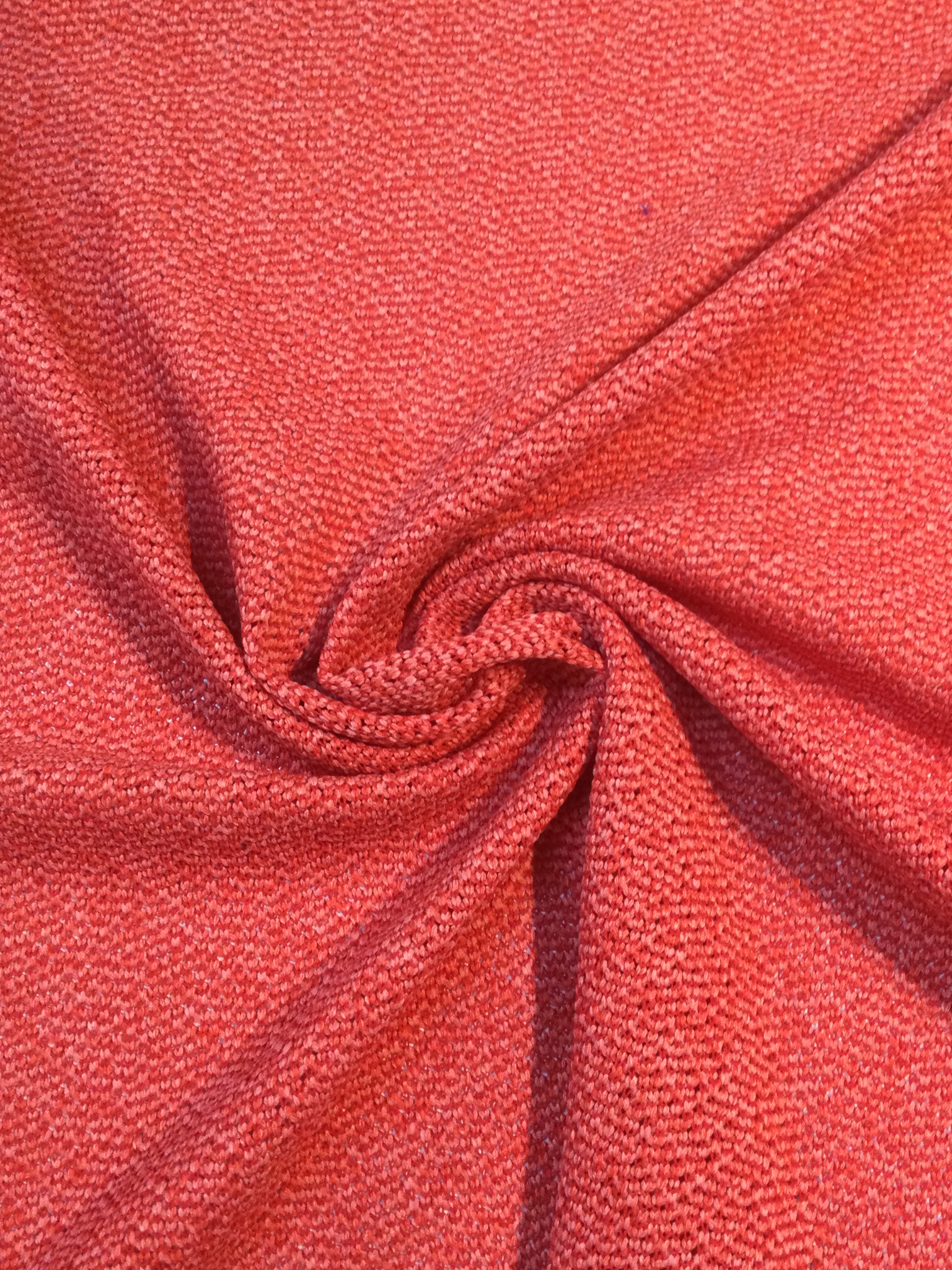 100% Acetate Novelty Knit in Heather Red