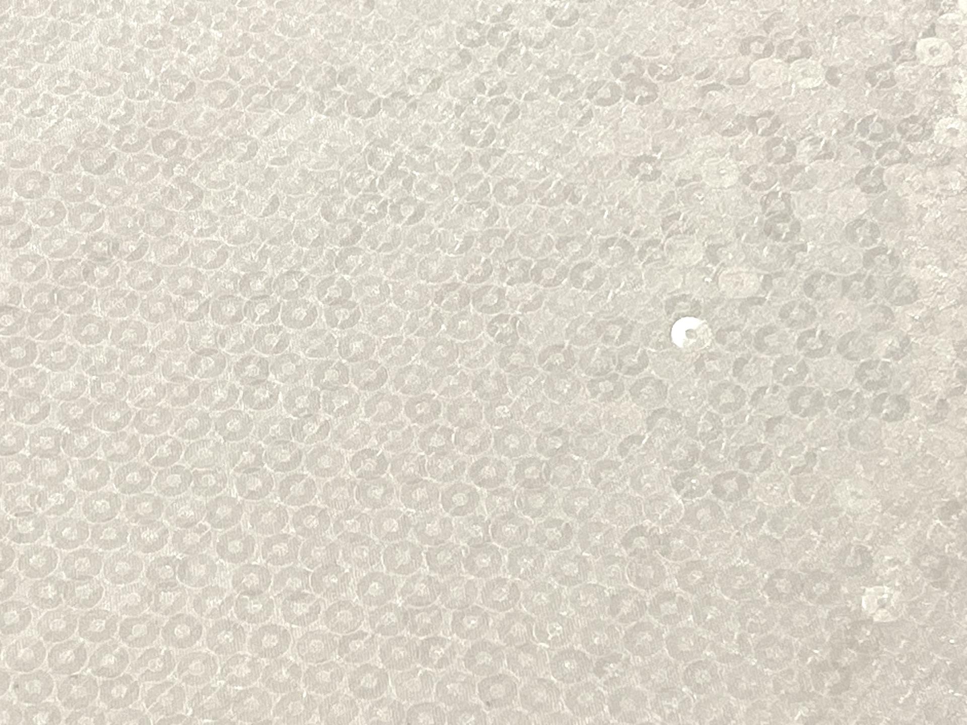 Transparent Sequins on Satin Organza in Ivory