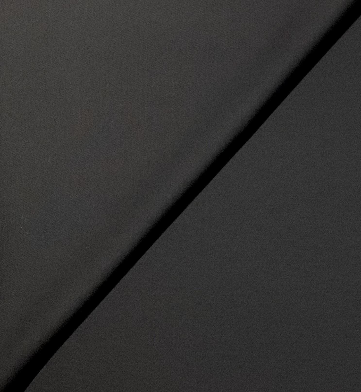 Italian Heavy Silk and Wool in Black