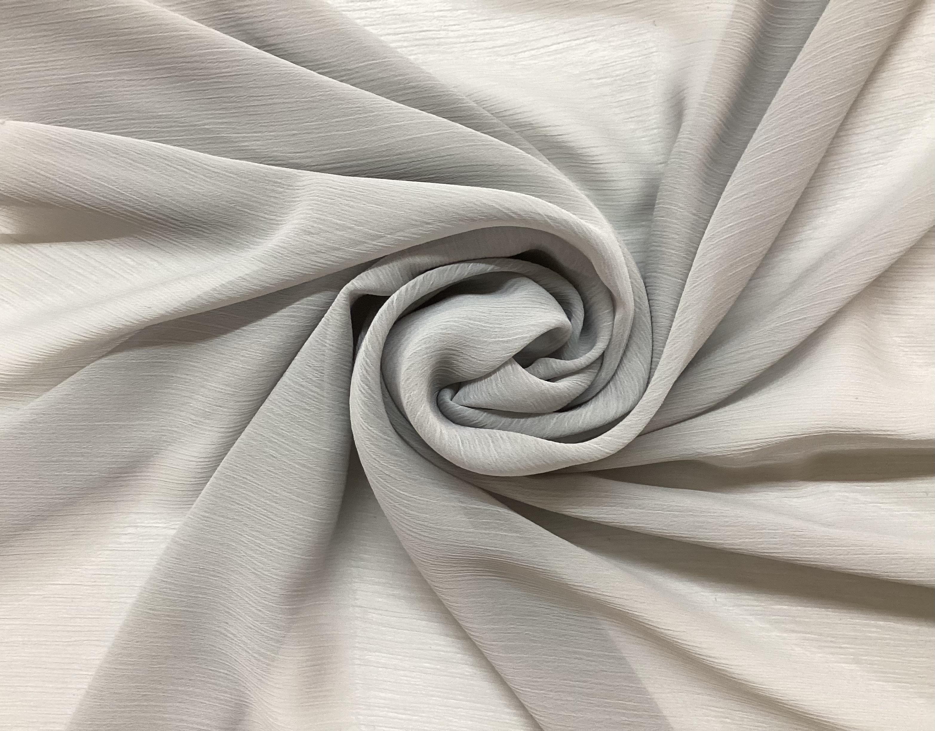 100% Polyester Crinkle Chiffon in Smoke