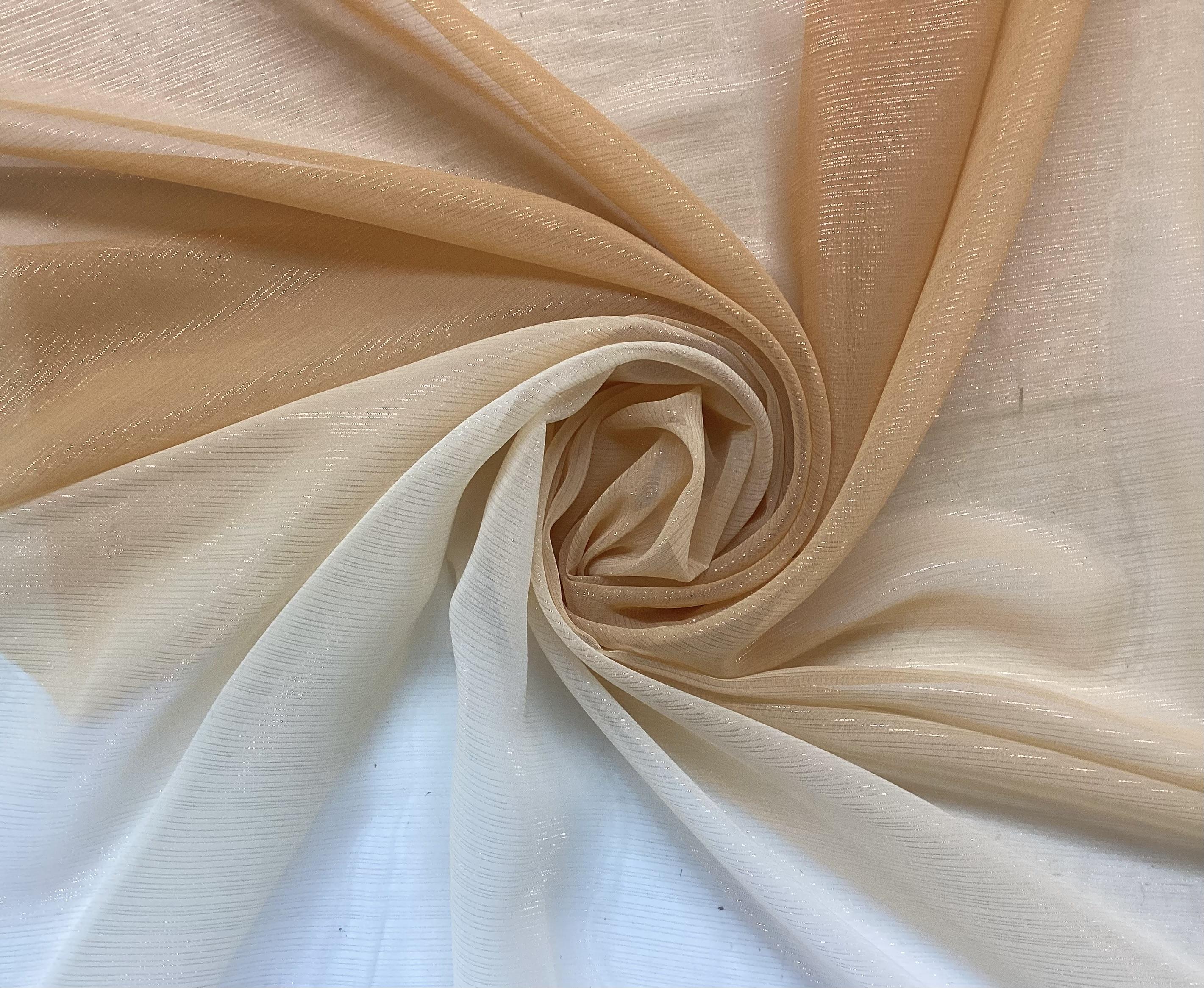 Ombre Polyester Metallic Chiffon in Gold