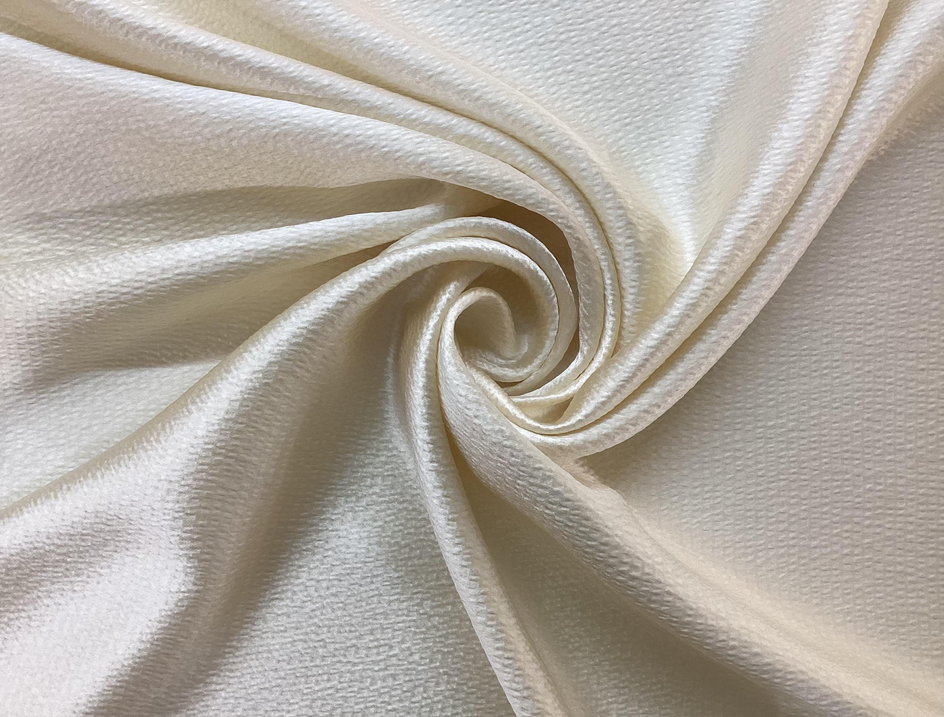 Hammered Silk Satin in Ivory