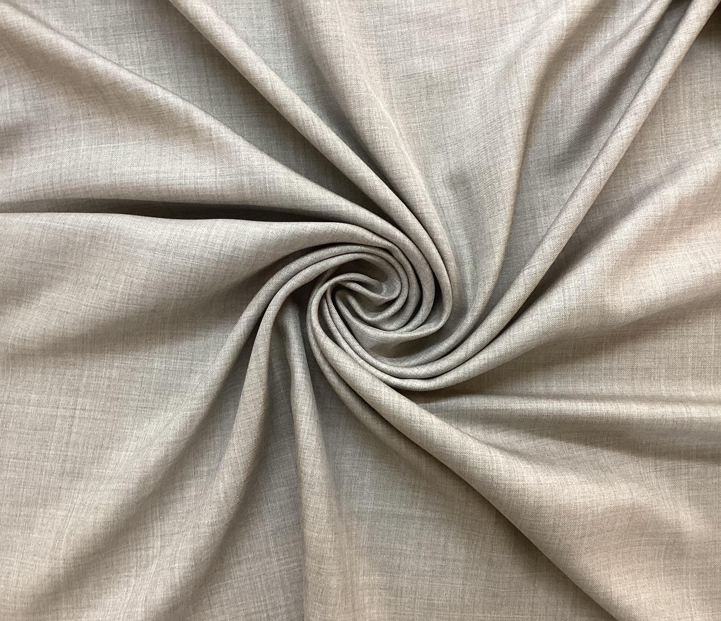 Made In Italy 100% Silk Extrafine Challis In Pewter