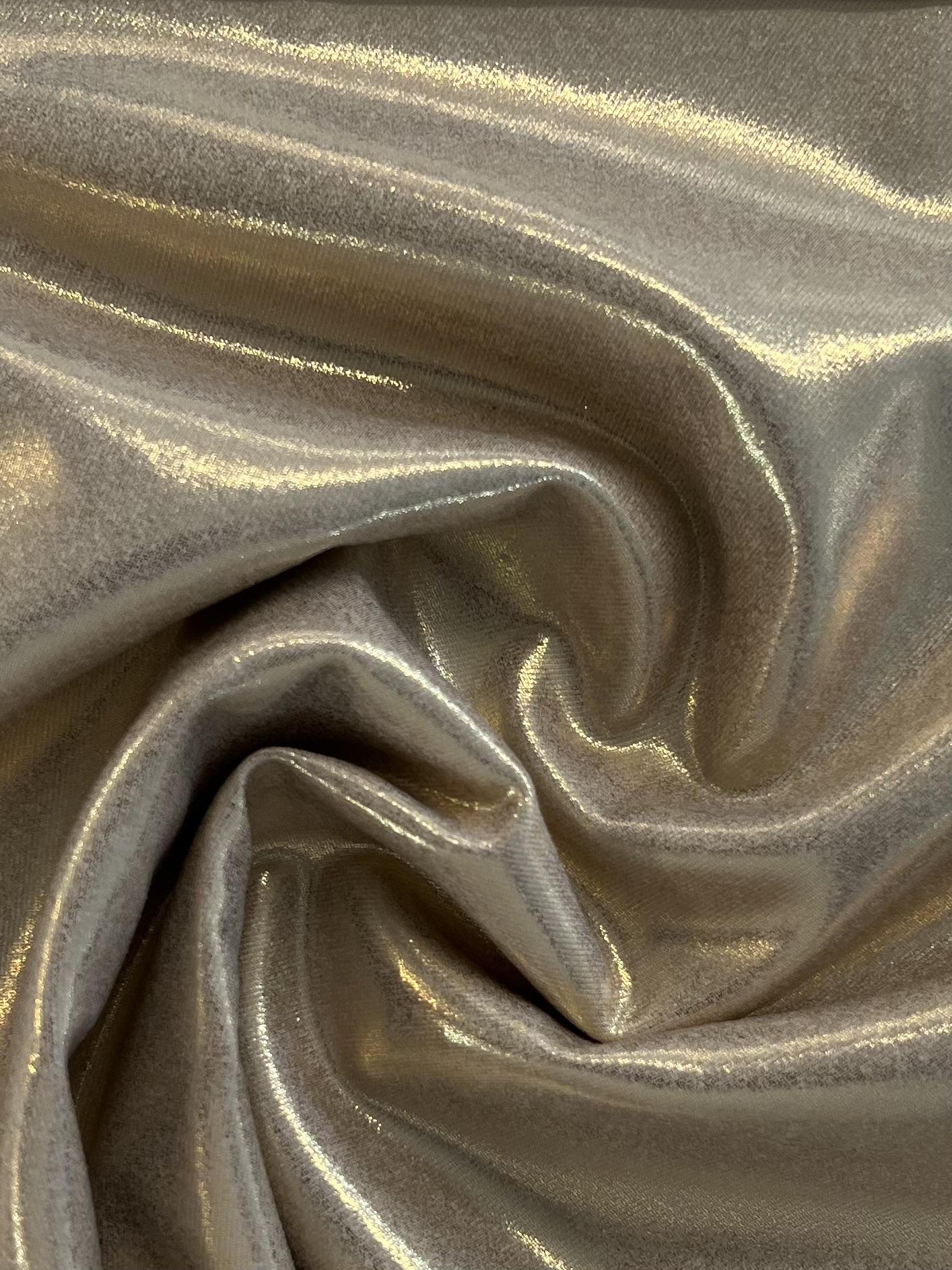 Metallic Coated Heavy Lamé in Gold