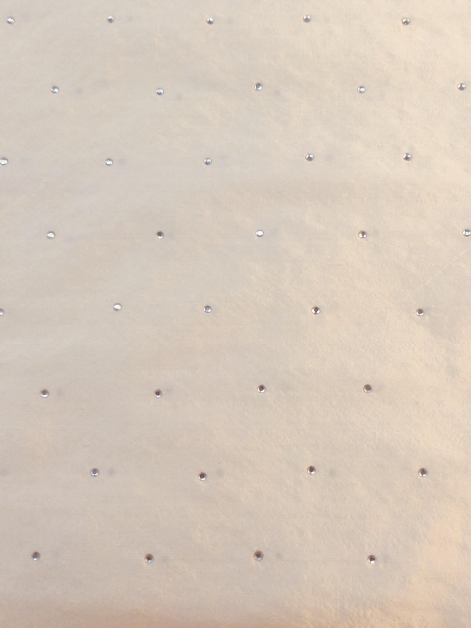 Rhinestones on Silk Shantung