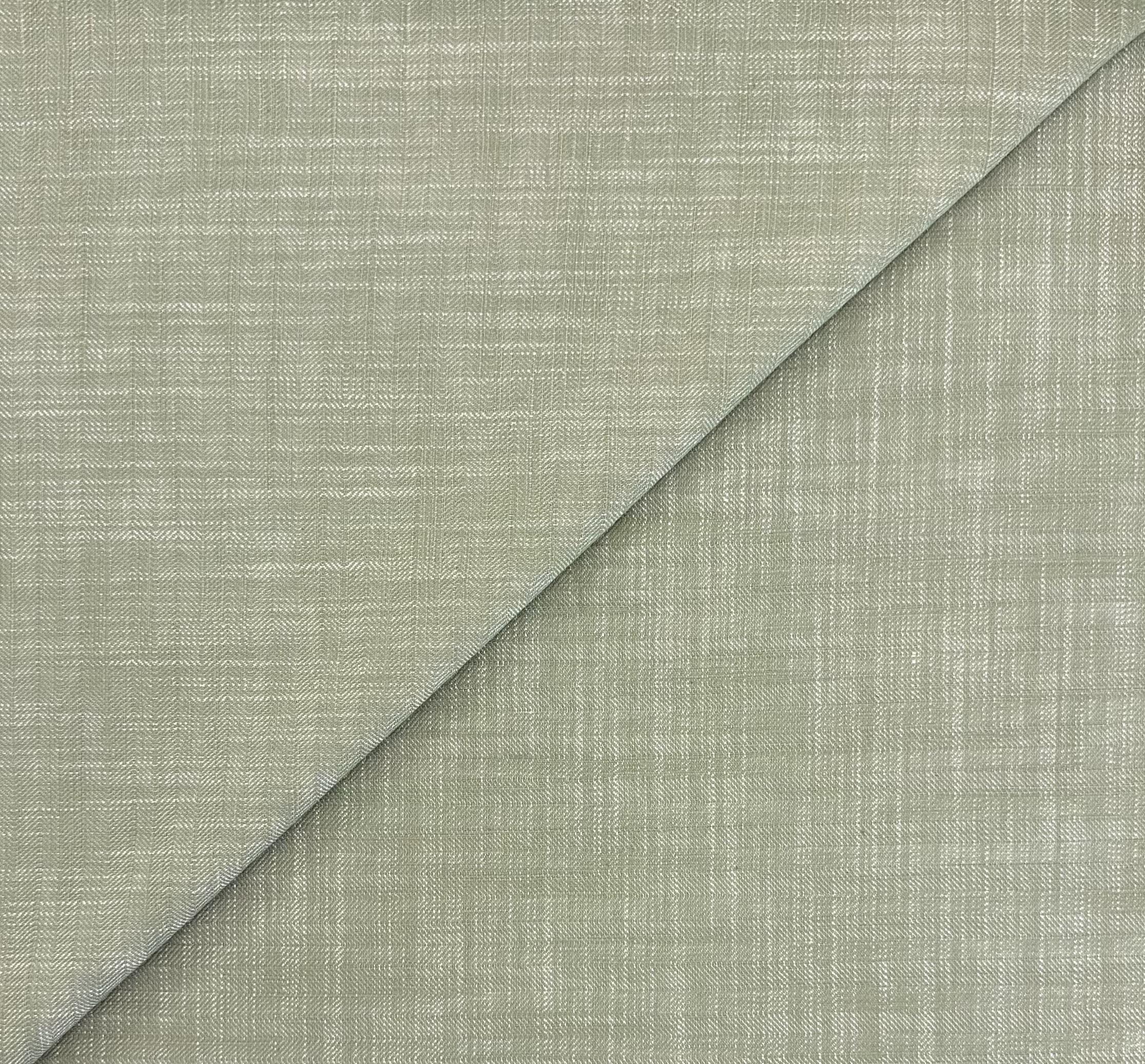 Sustainable Cotton Dobby Herringbone in Basil Green