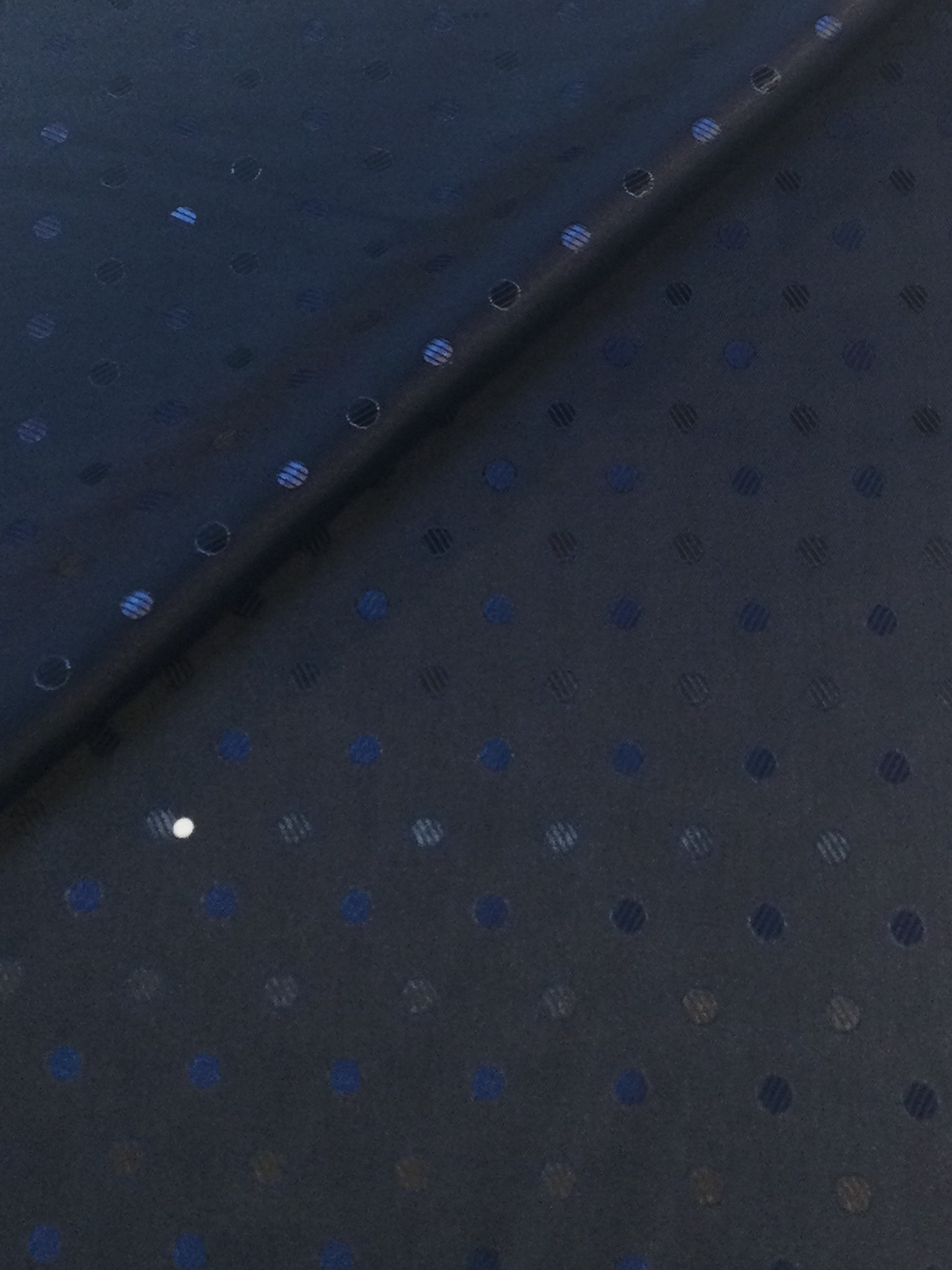 Novelty Jacquard Lining in Navy w/ Dots