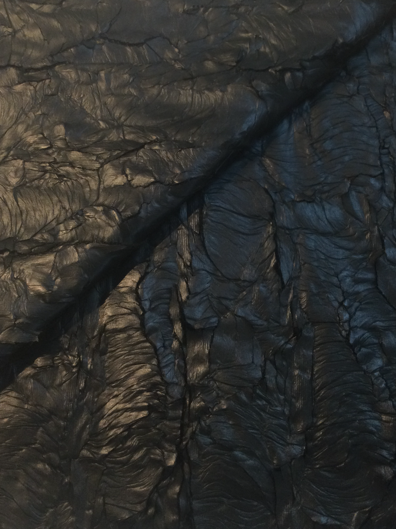 Laminated Faux Fur in Black