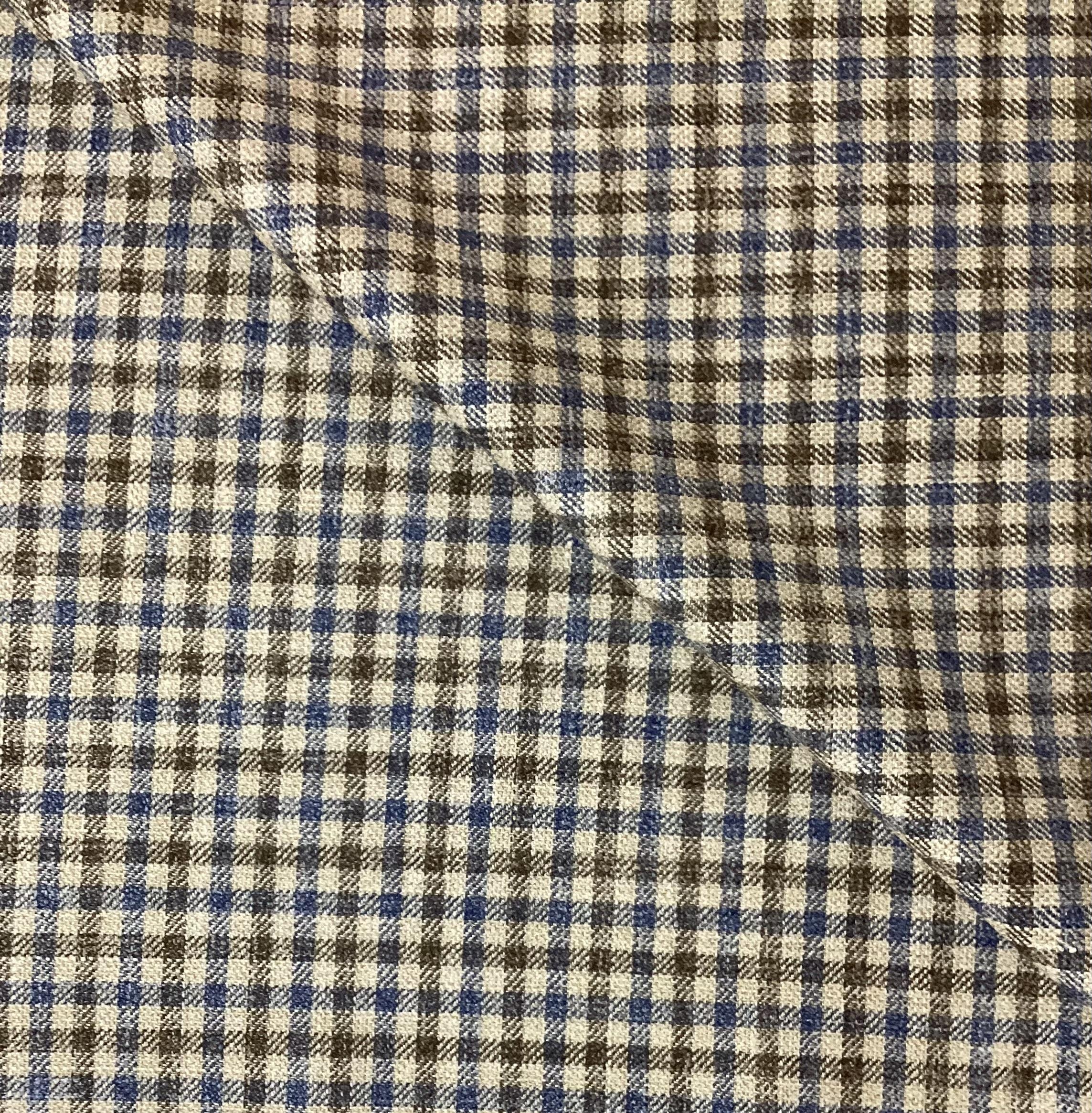 Made in Italy Wool/Silk/Linen Gingham Check