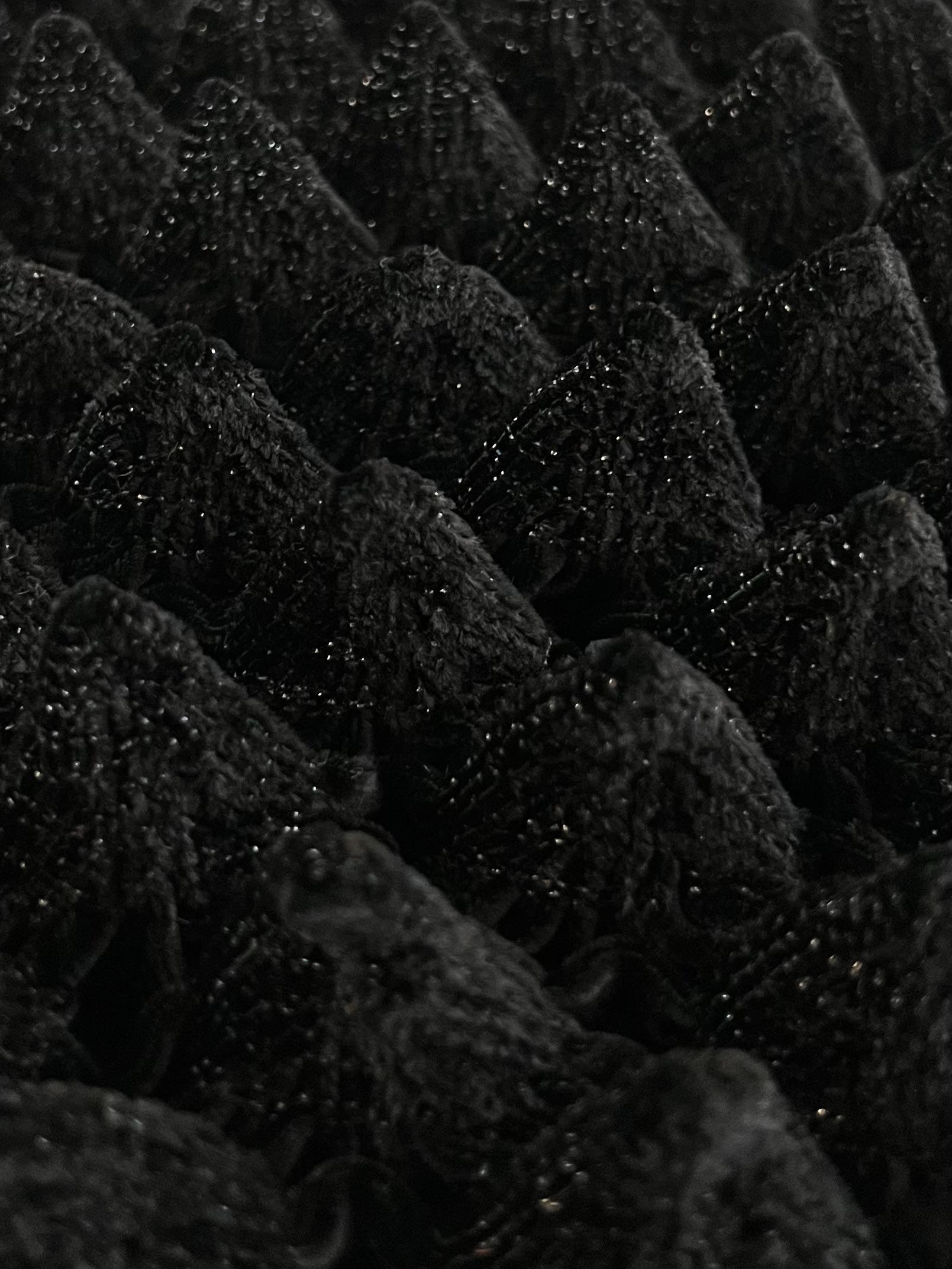 French Novelty Dimensional Cone-Shaped Velvet in Olive