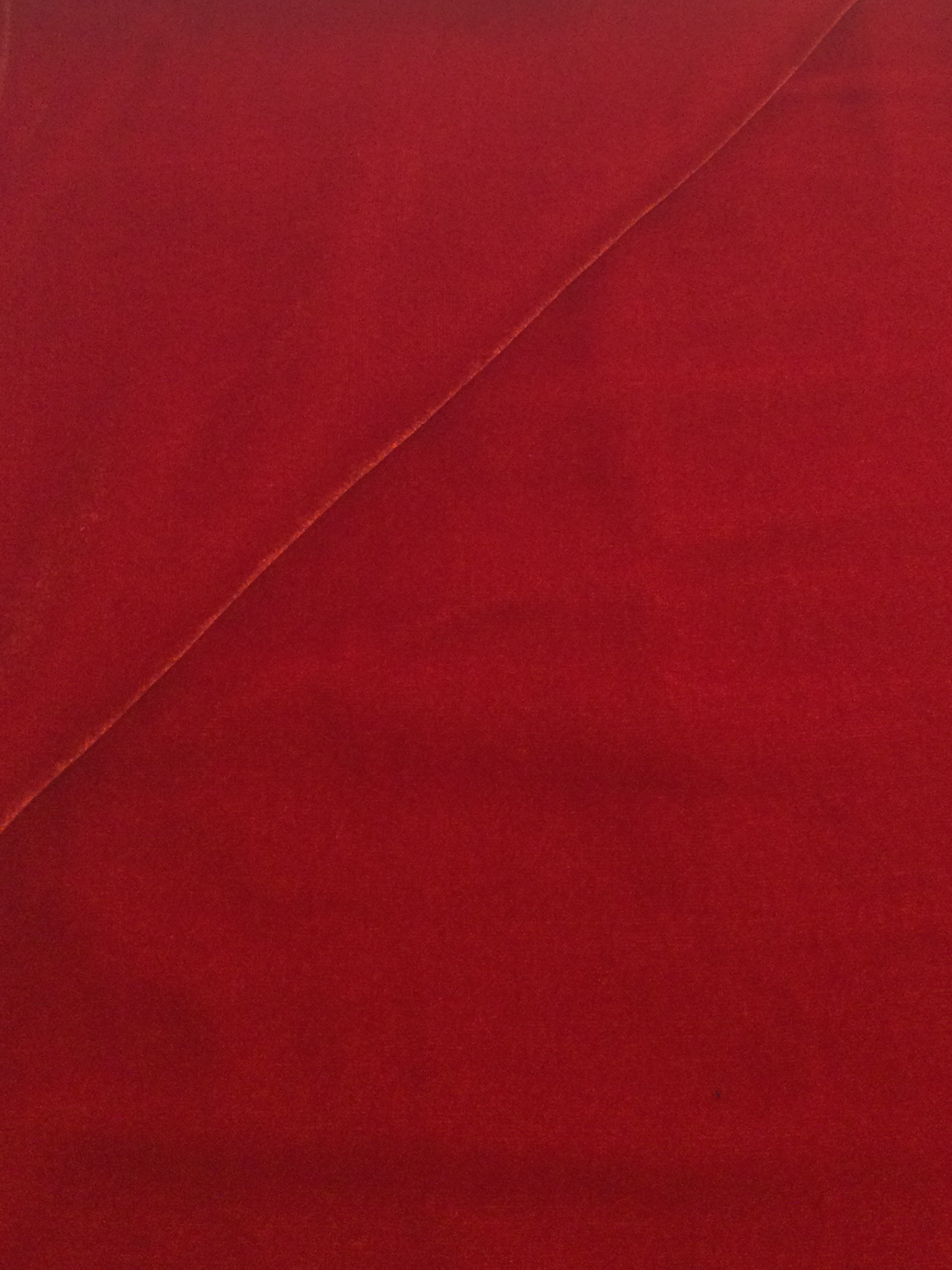 Silk Rayon Velvet in Red Orange