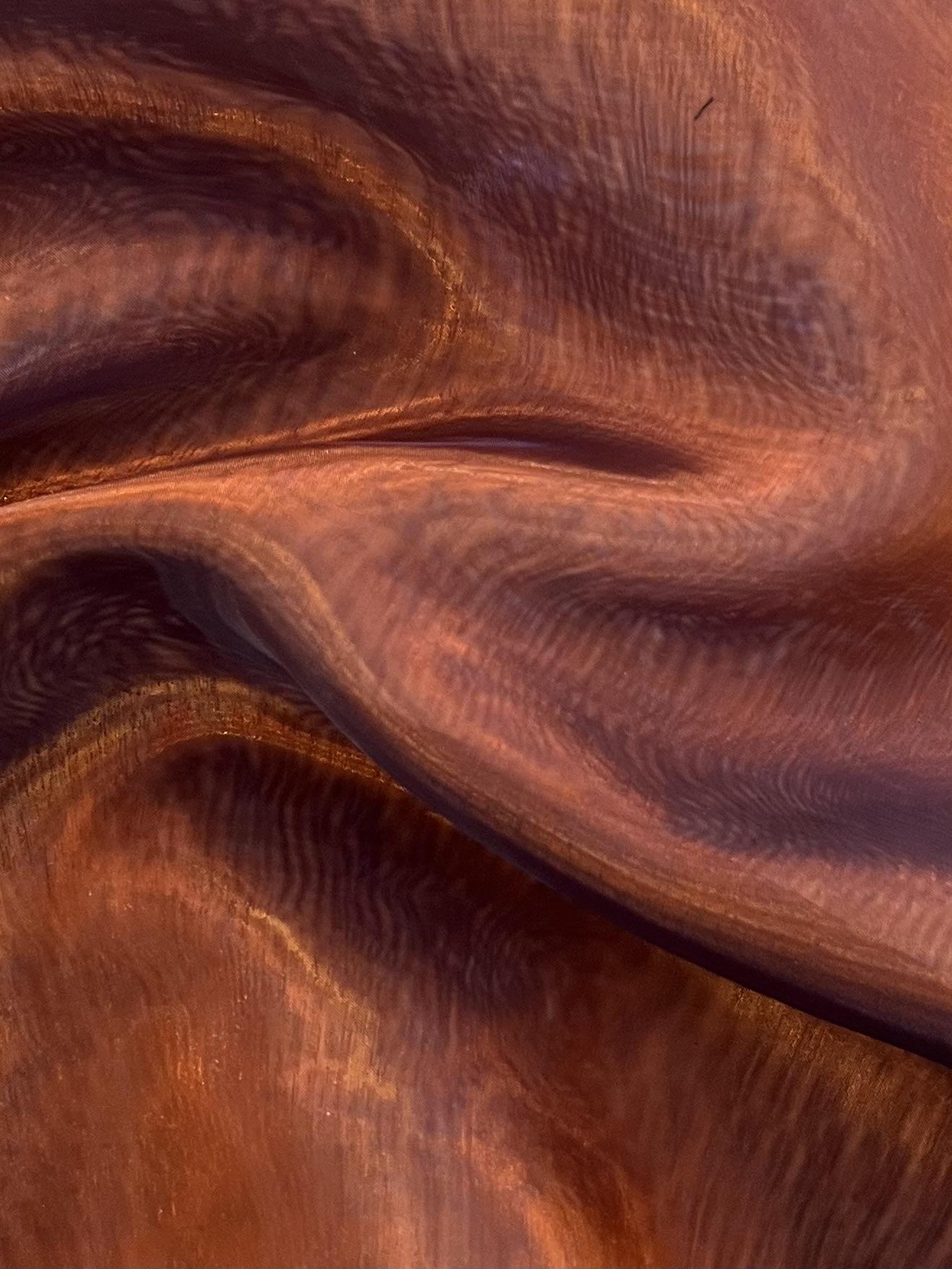 Polyester Extra Fine Iridescent Organza in Blue/Rust