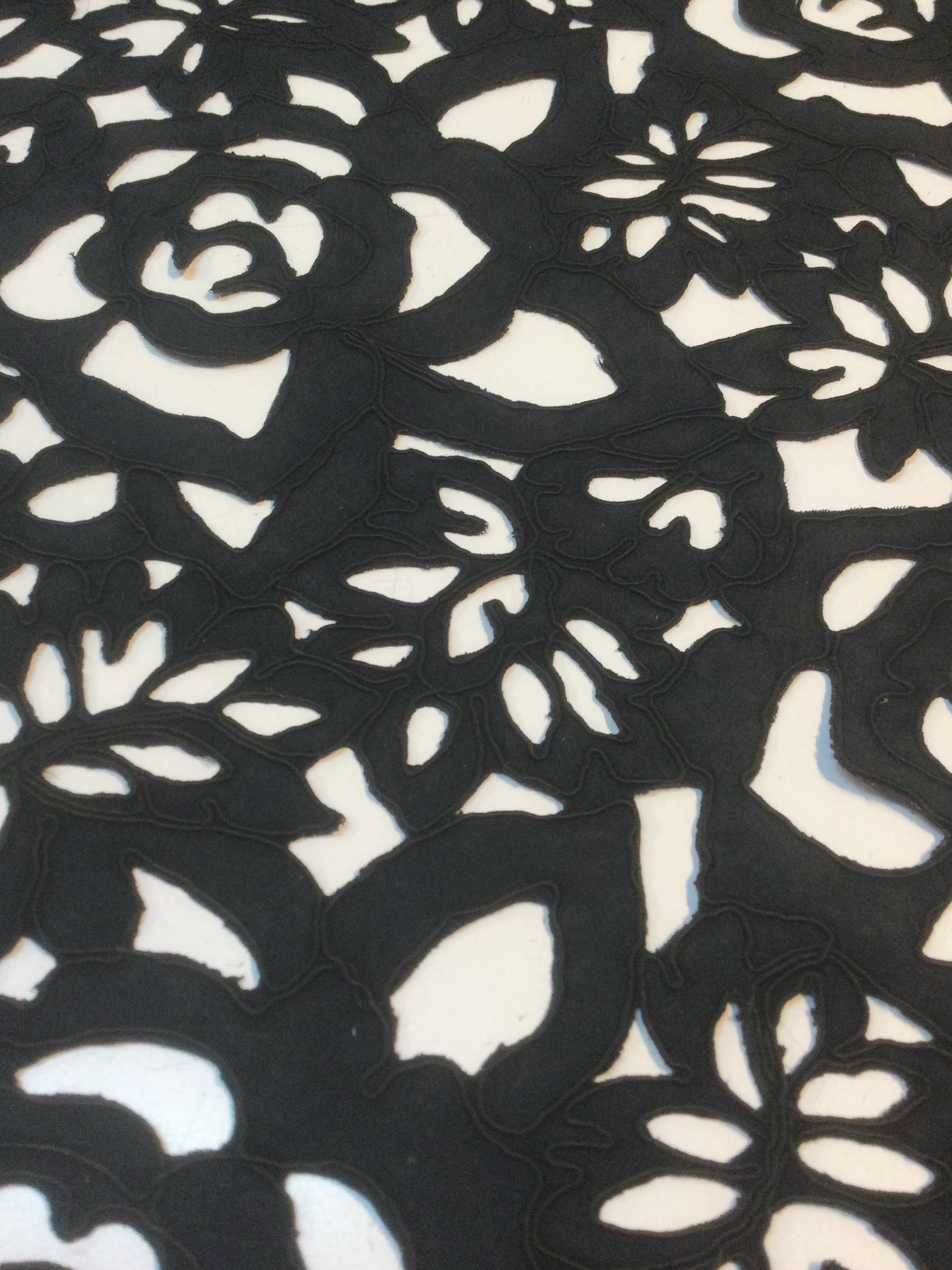 Laser Cut Corded Microsuede in Ash Black