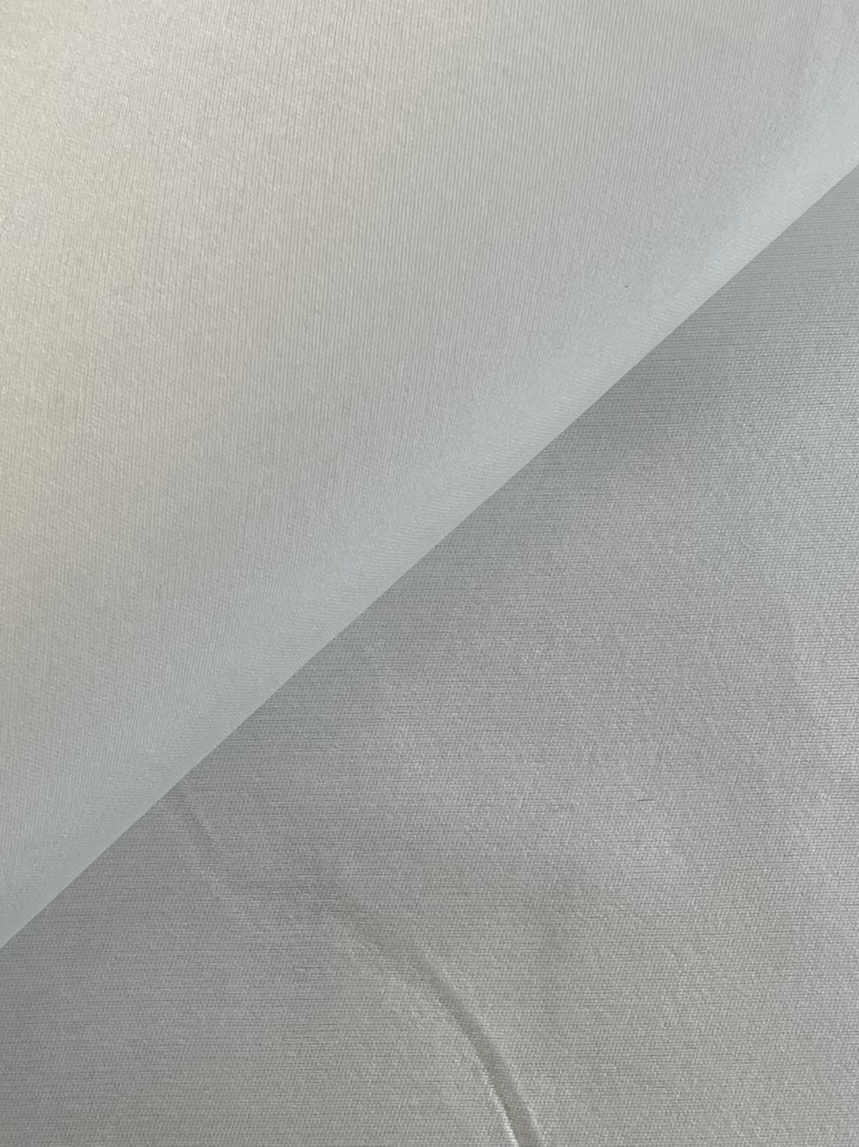 Silk & Polyester Mikado in White