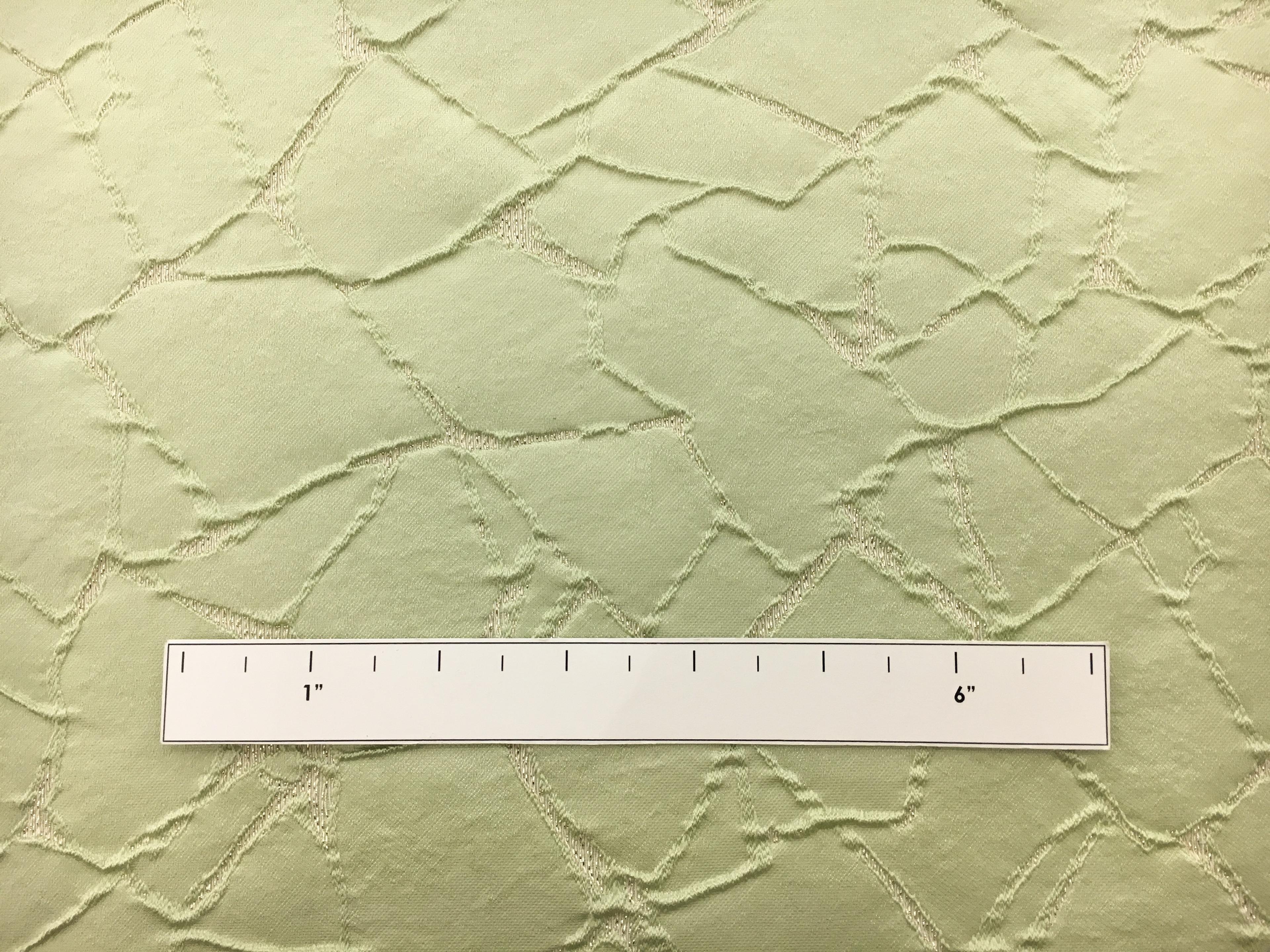 Silk and Polyester Blend Metallic Cloqué Brocade with Cracked Texture1