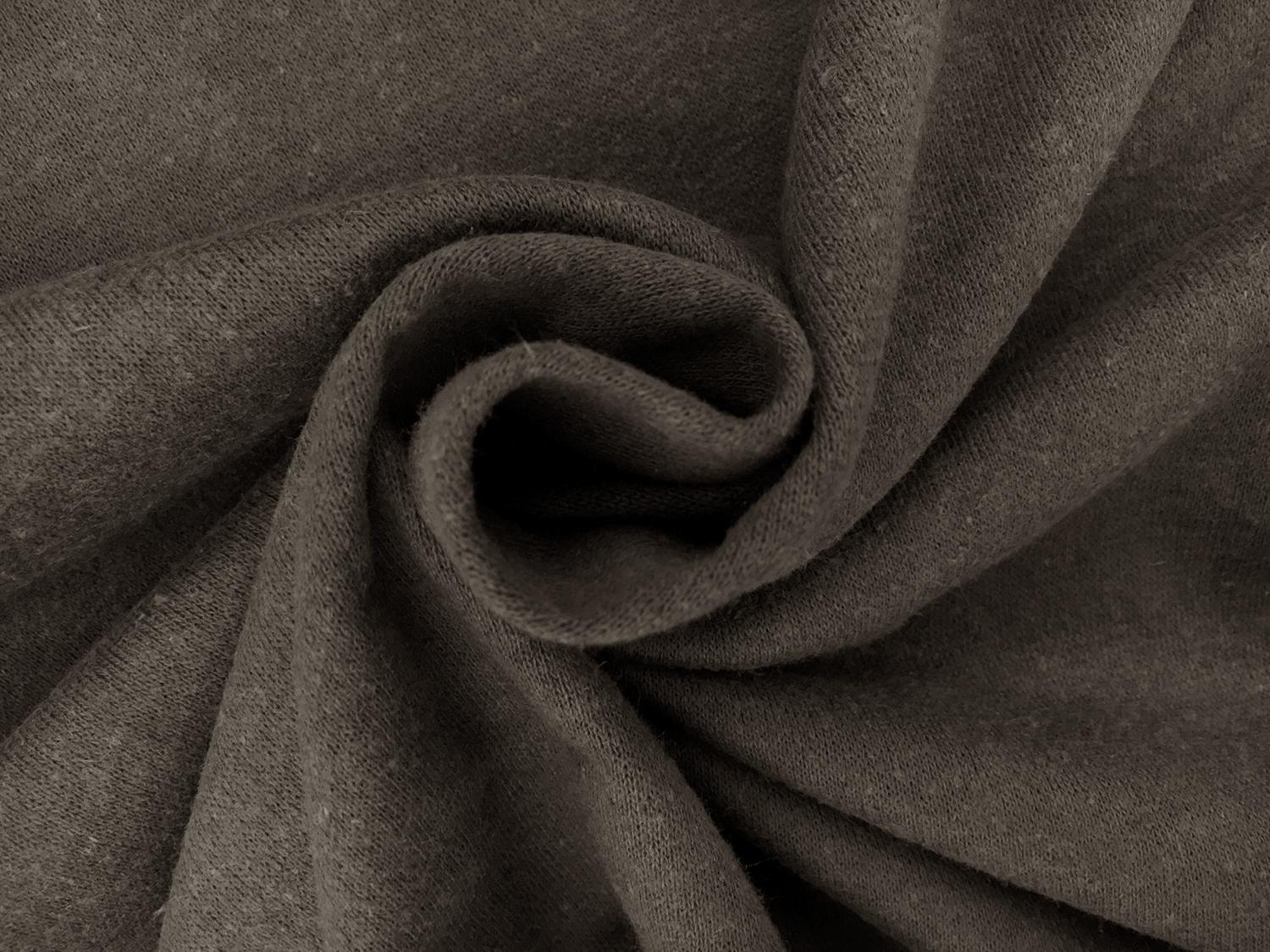 Eco Friendly Hemp and Recycled Poly Sweatshirt Fleece in Dark Grey1